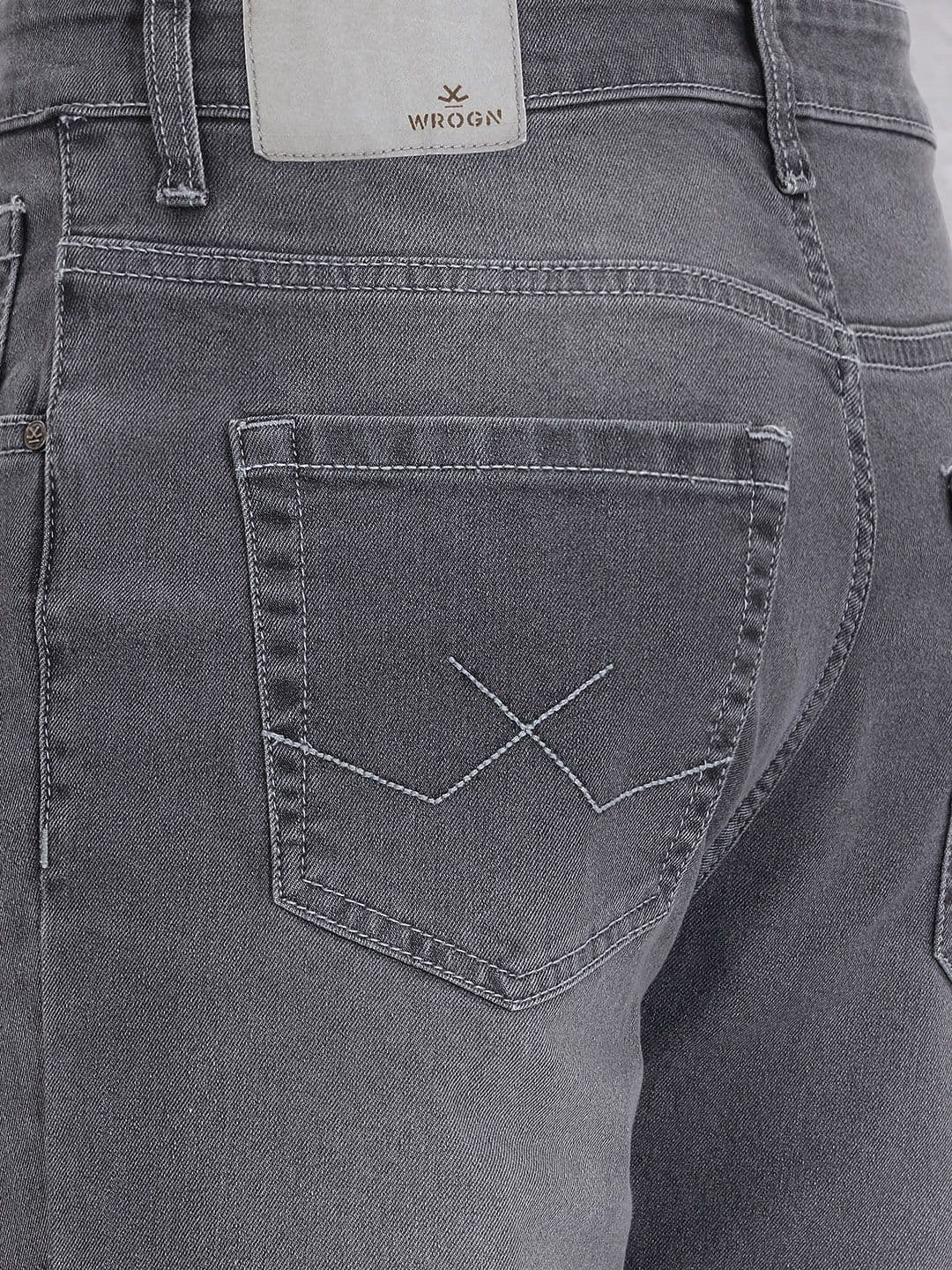 WROGN Men Bootcut Light Fade Stretchable Jeans thumbnail 6