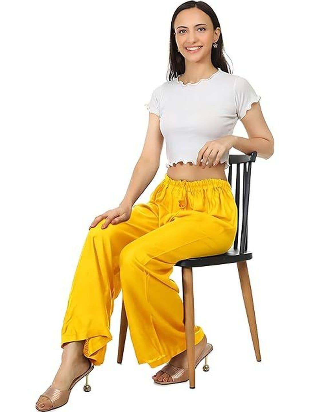 KGFONECLOTH Women Flared Knitted Ethnic Palazzos thumbnail 3