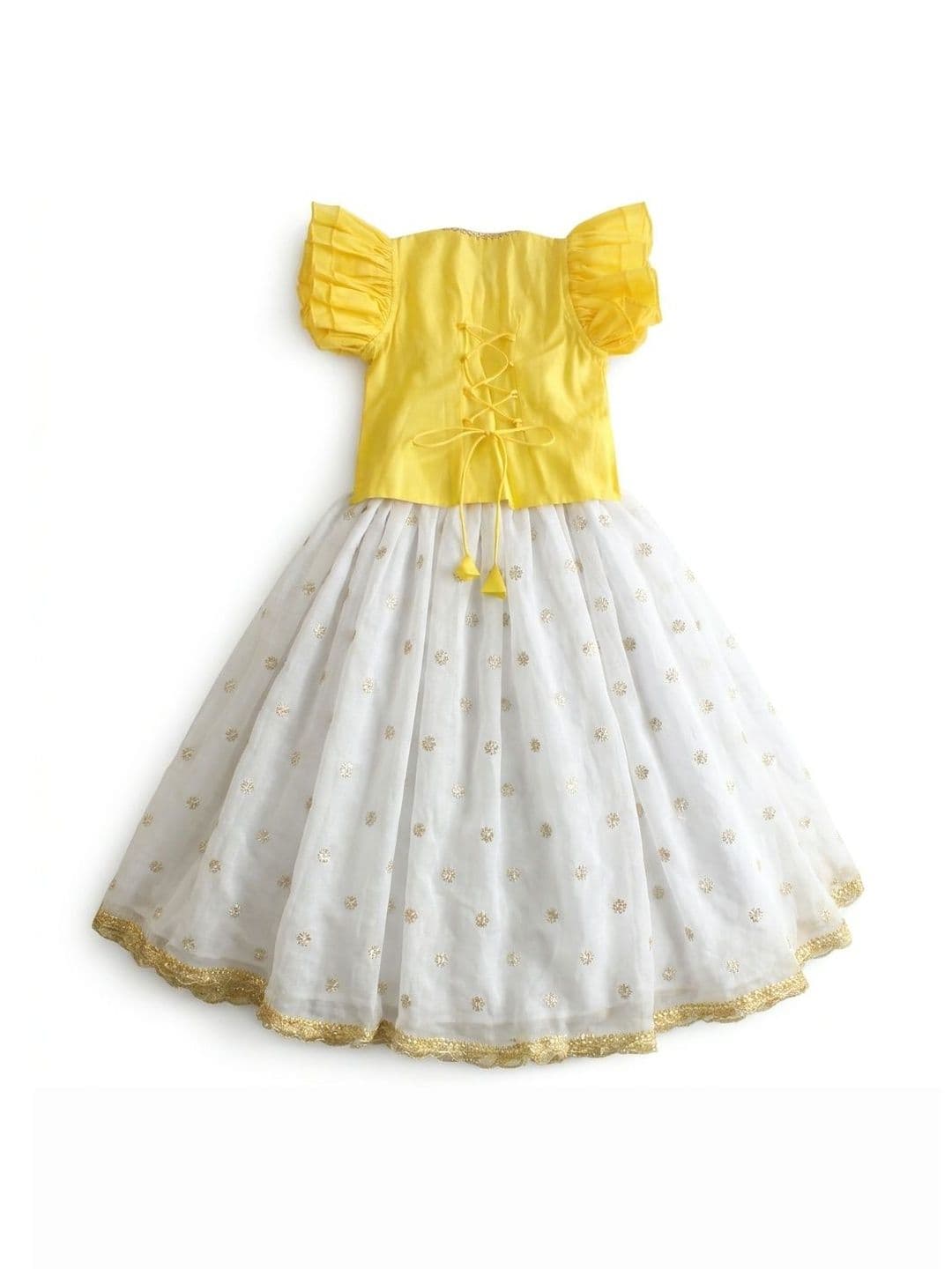 Boppity Boo Girls Foil Print Ready to Wear Lehenga & Blouse thumbnail 2