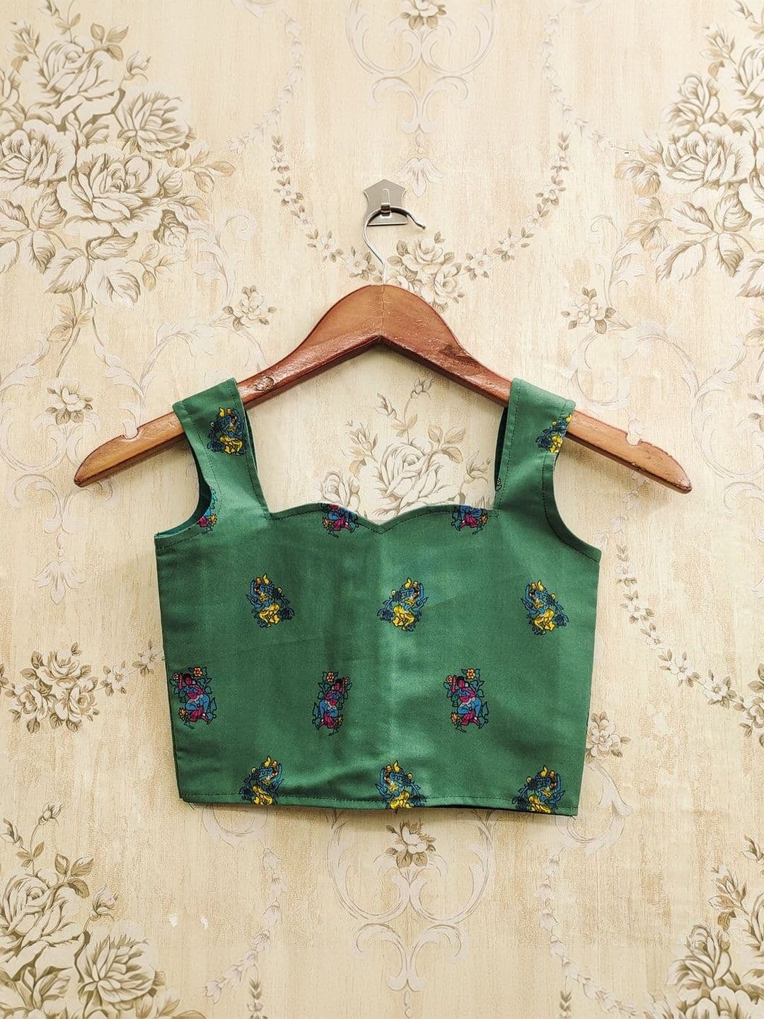 KALINI Girls Embroidered Kalamkari Ready to Wear Lehenga & Blouse With Dupatta thumbnail 2