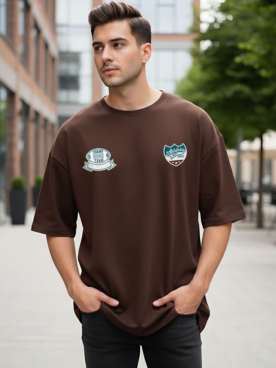 Kook N Keech Men Printed Drop-Shoulder Sleeves T-shirt - view 1