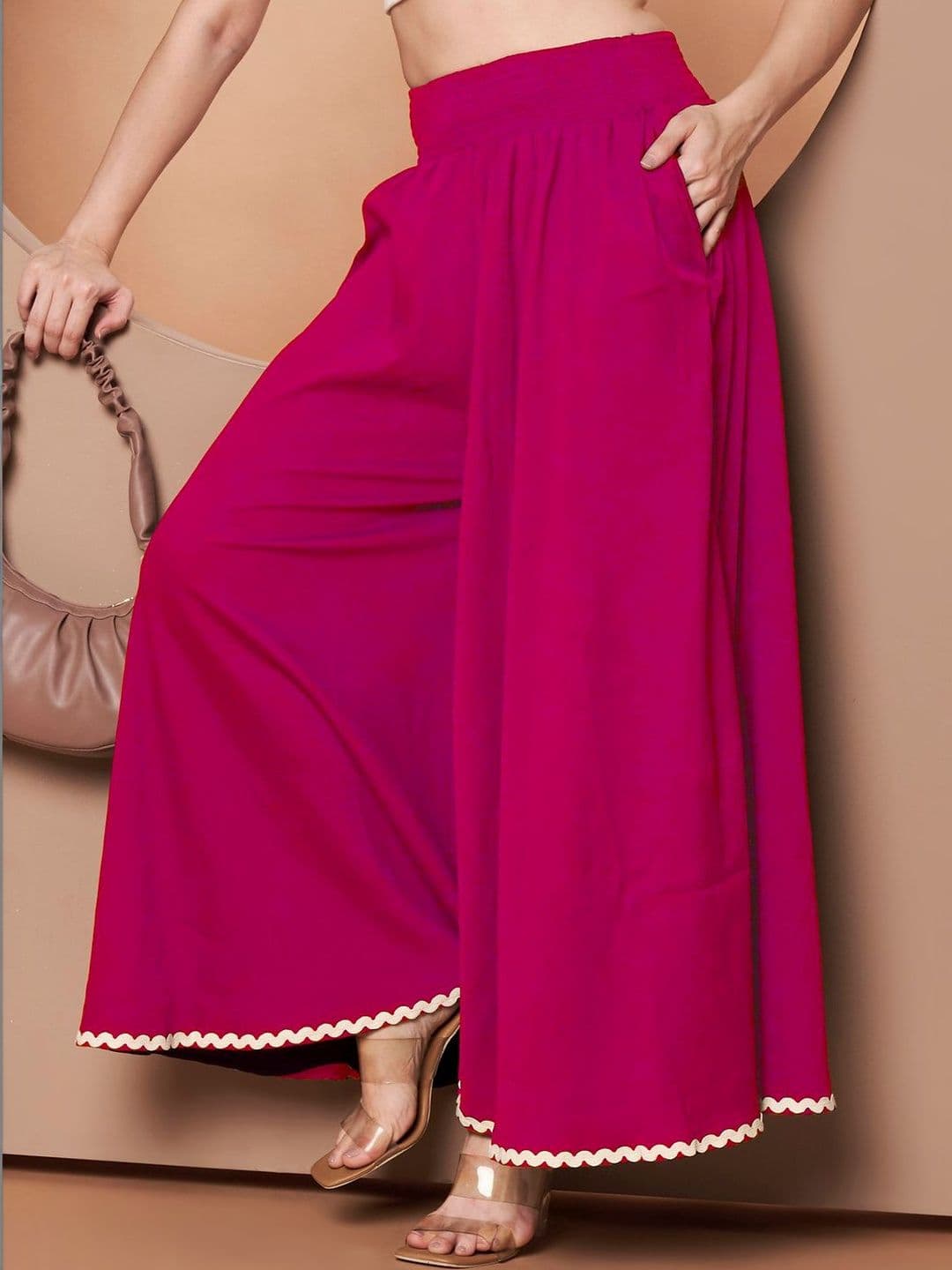LookShine Women Embellished Flared Ethnic Palazzos - view 1