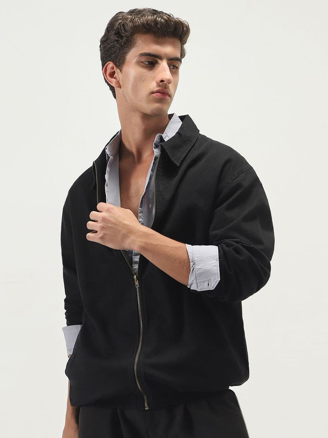 Urbano Fashion Men Spread Collar Solid Denim Jacket thumbnail 4