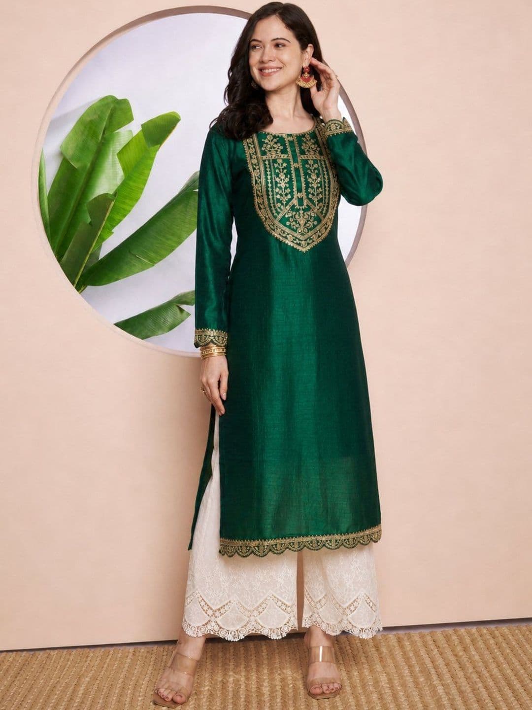 rarethread Women Embellished Sequinned Kurta thumbnail 5