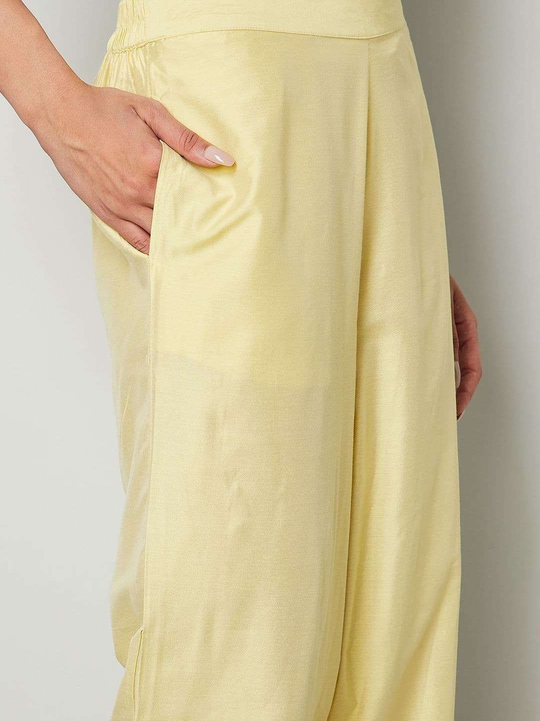 Melange by Lifestyle Women Embroidered Flared Cropped Ethnic Palazzos thumbnail 2
