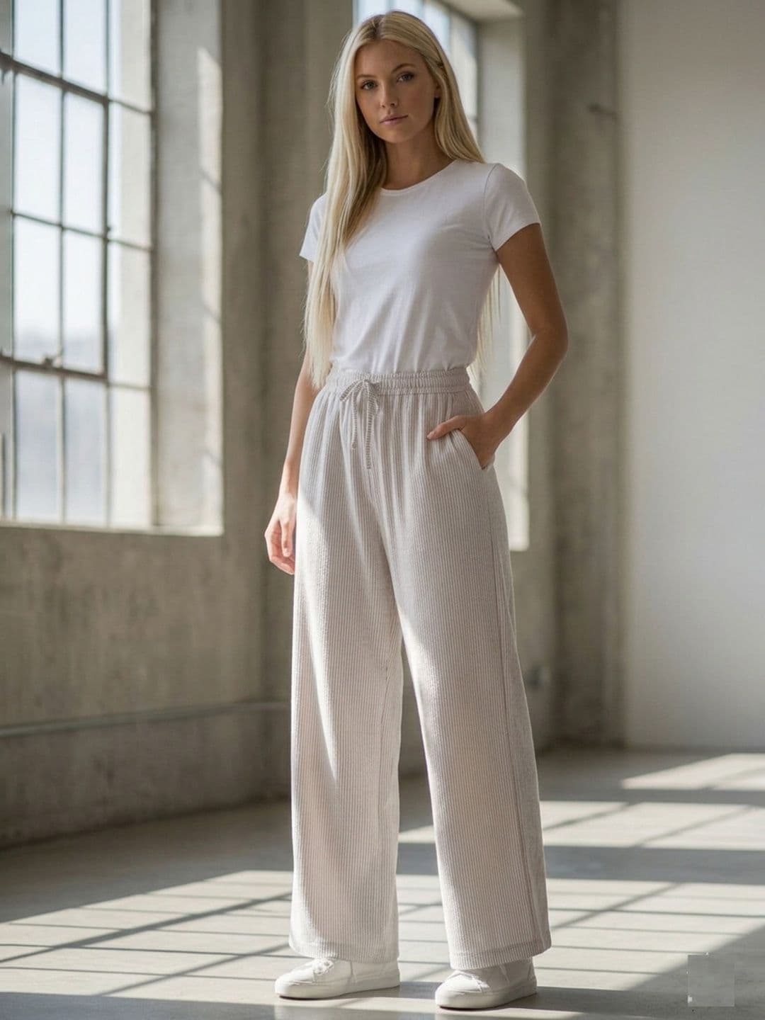 SAVYO Women Flared Wide-Leg Palazzos thumbnail 4