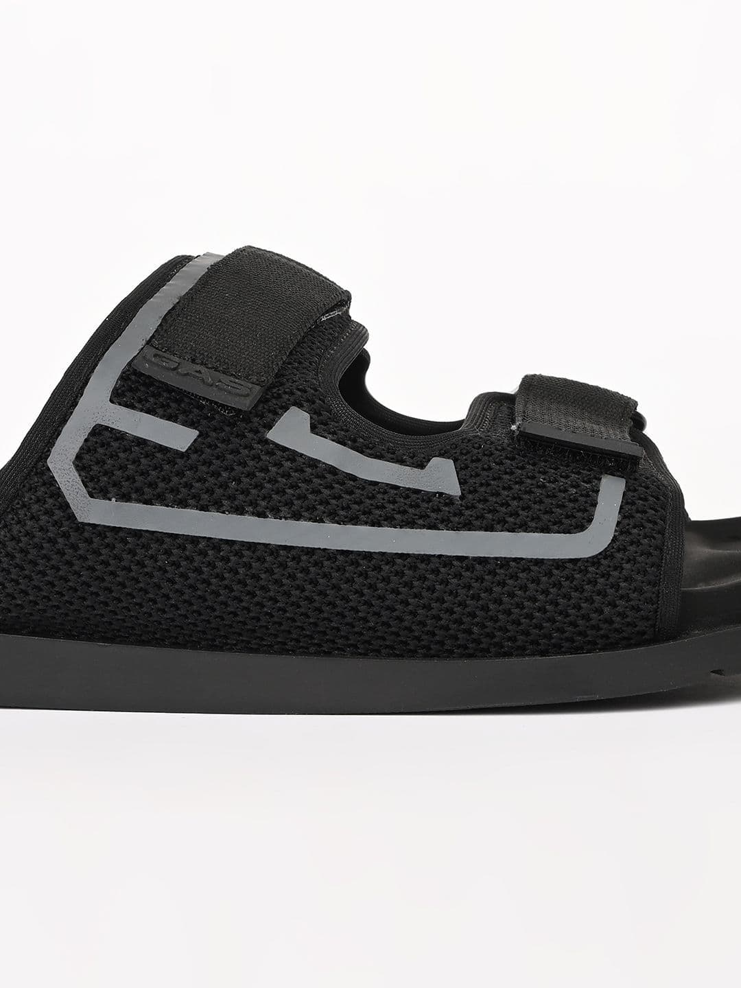 GAS Men StrapGrid Black Sandals thumbnail 2