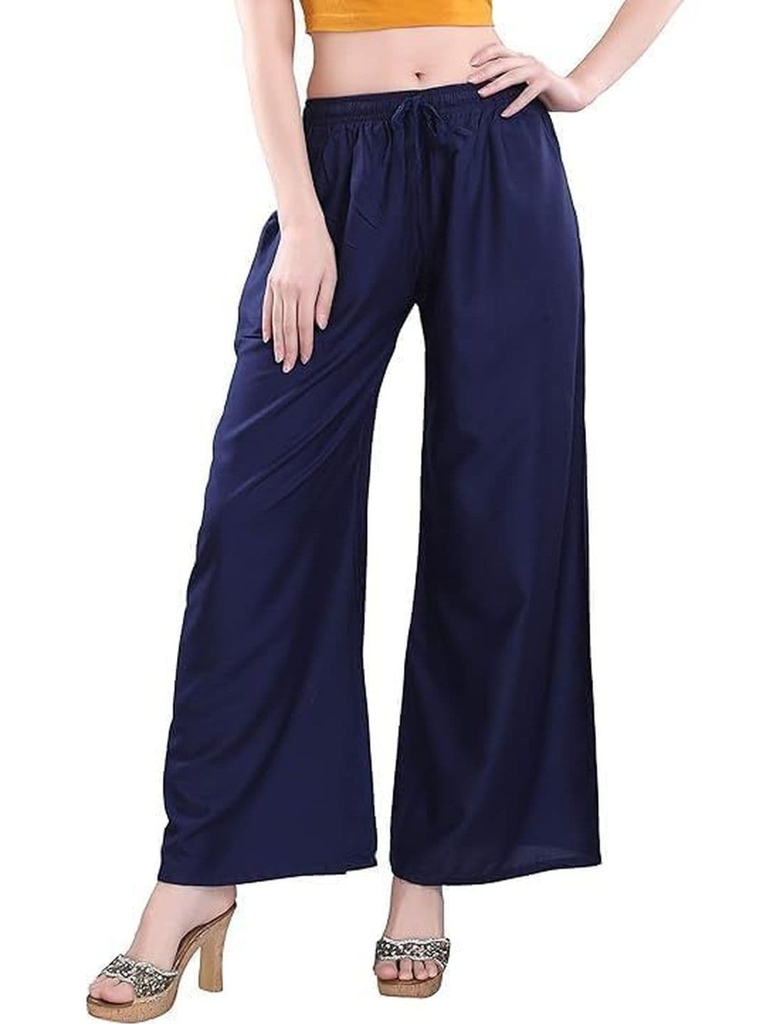 KGFONECLOTH Women Flared Knitted Ethnic Palazzos - view 1