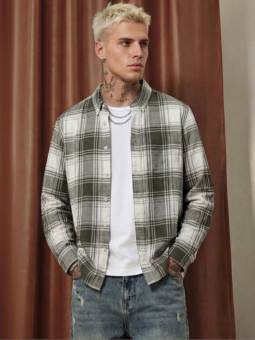 Snitch Men Tartan Checks Checked Casual Shirt - view 1