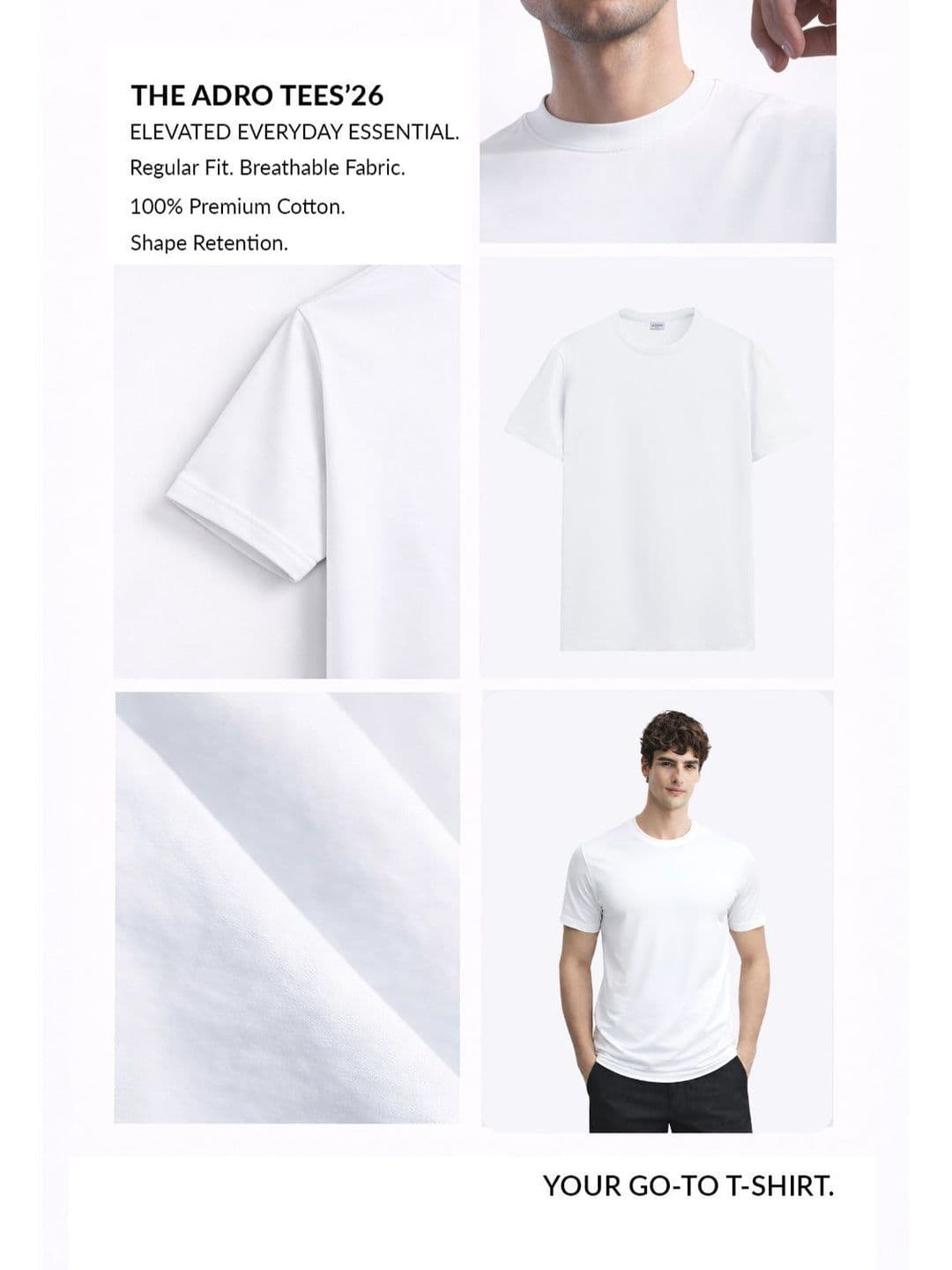 ADRO Men Typography Printed T-shirt thumbnail 5