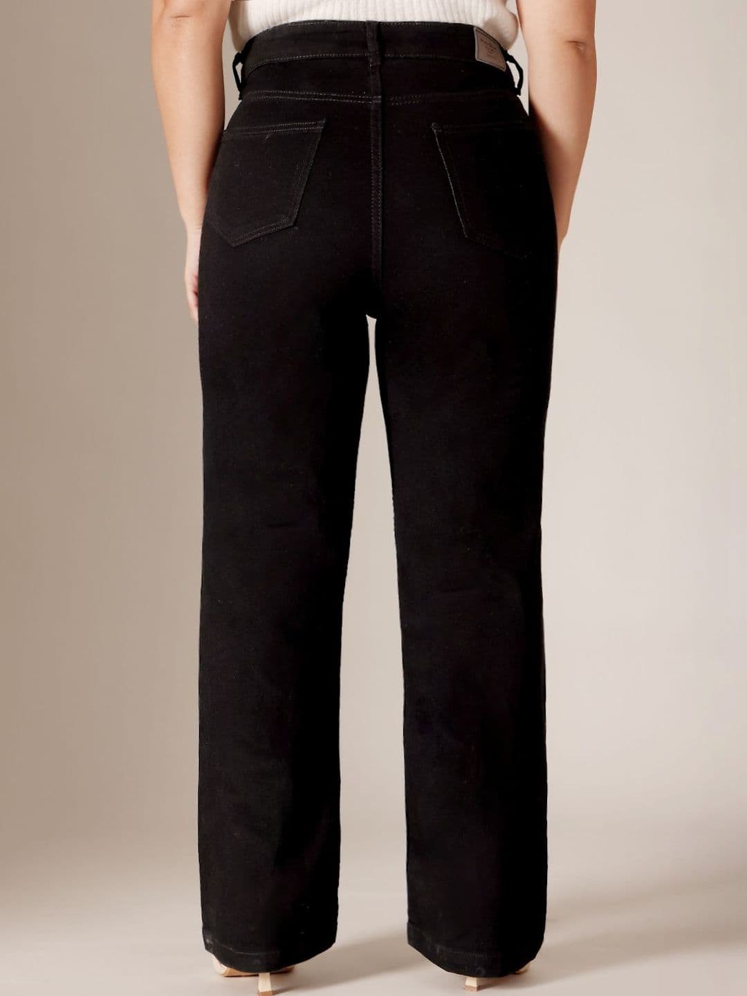 Miss Chase A+ Plus Size Women Straight High Rise Stretchable Denim Jeans thumbnail 3