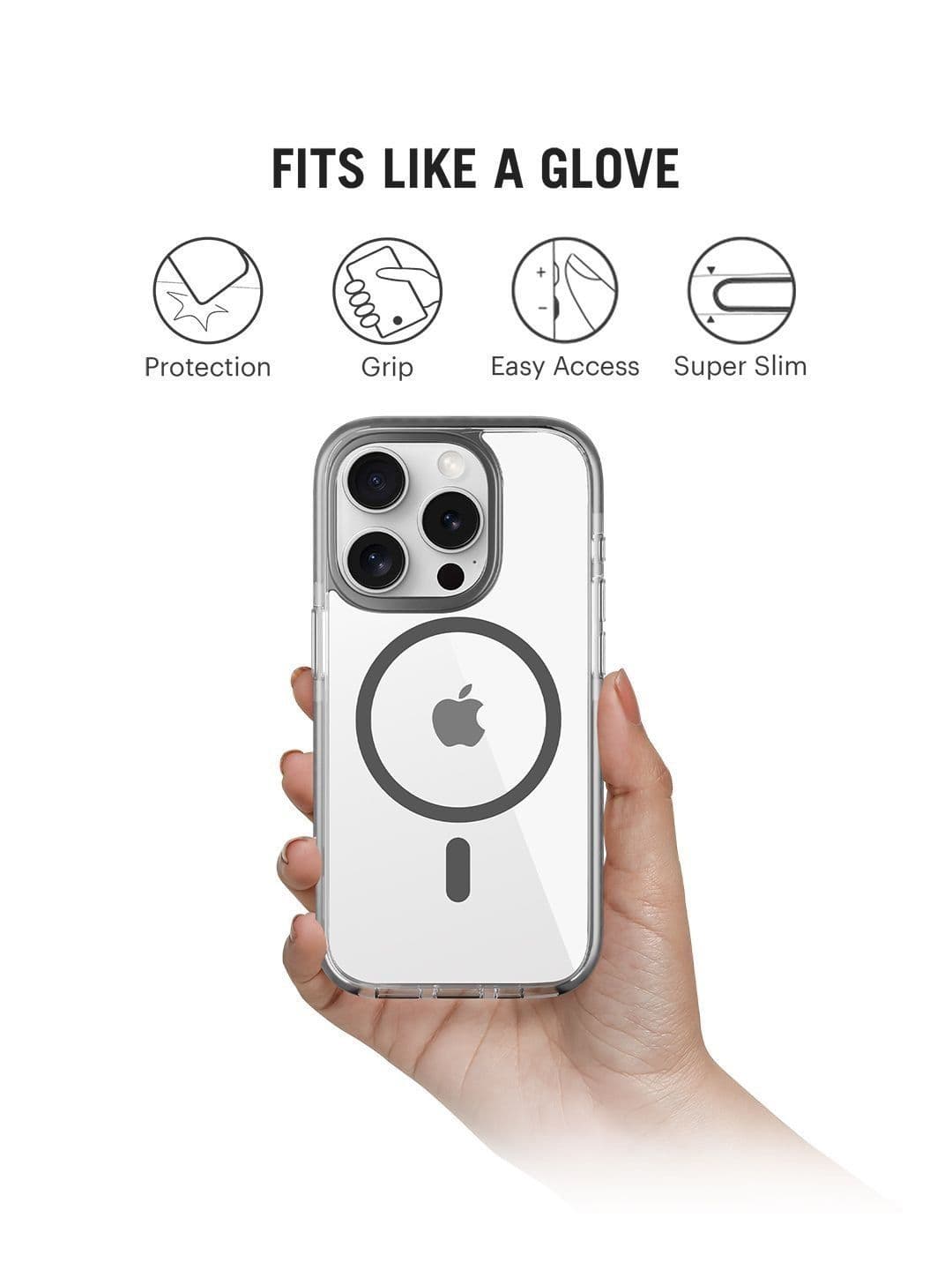 DailyObjects Stride 3.0 Clear MagSafe Phone Case Cover For iPhone 15 Pro Max thumbnail 3