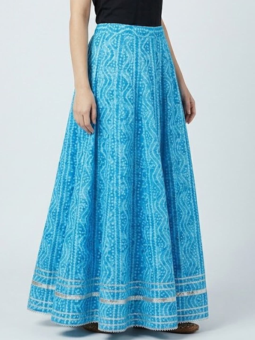 Charming treasure by Pragya Women Self Design Maxi Flared Skirt - view 1