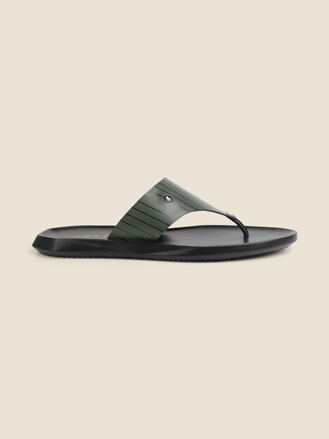 Metro Men Striped Thong Flip-Flops thumbnail 4