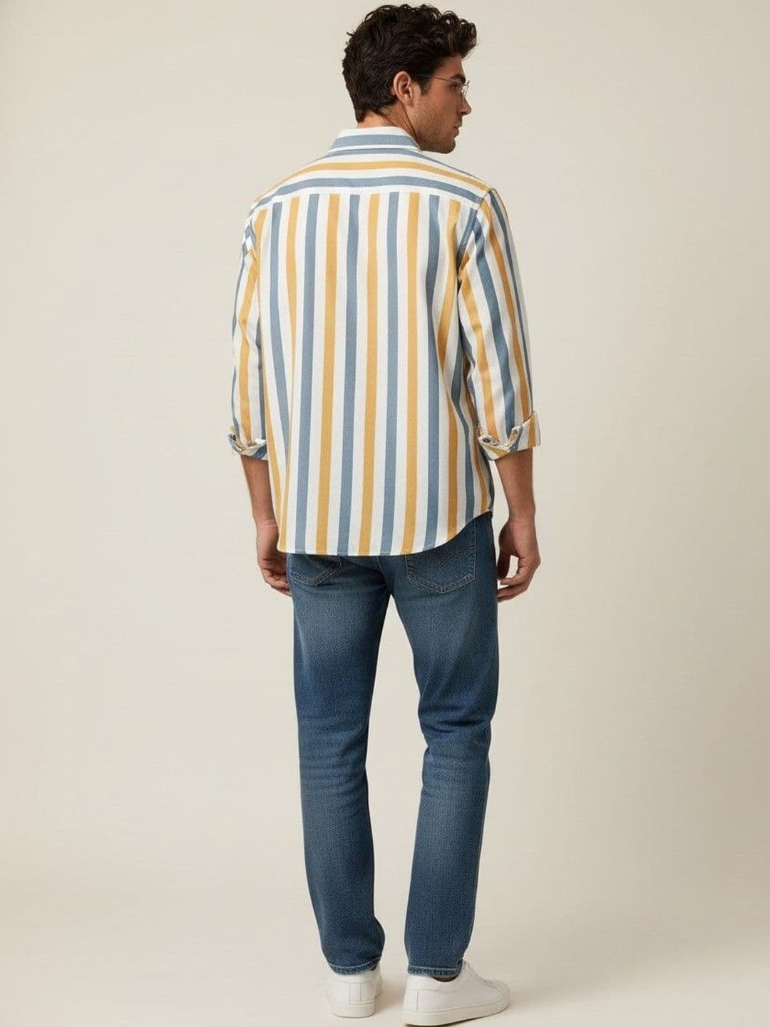 HERE&NOW Men Comfort Striped Casual Shirt thumbnail 4