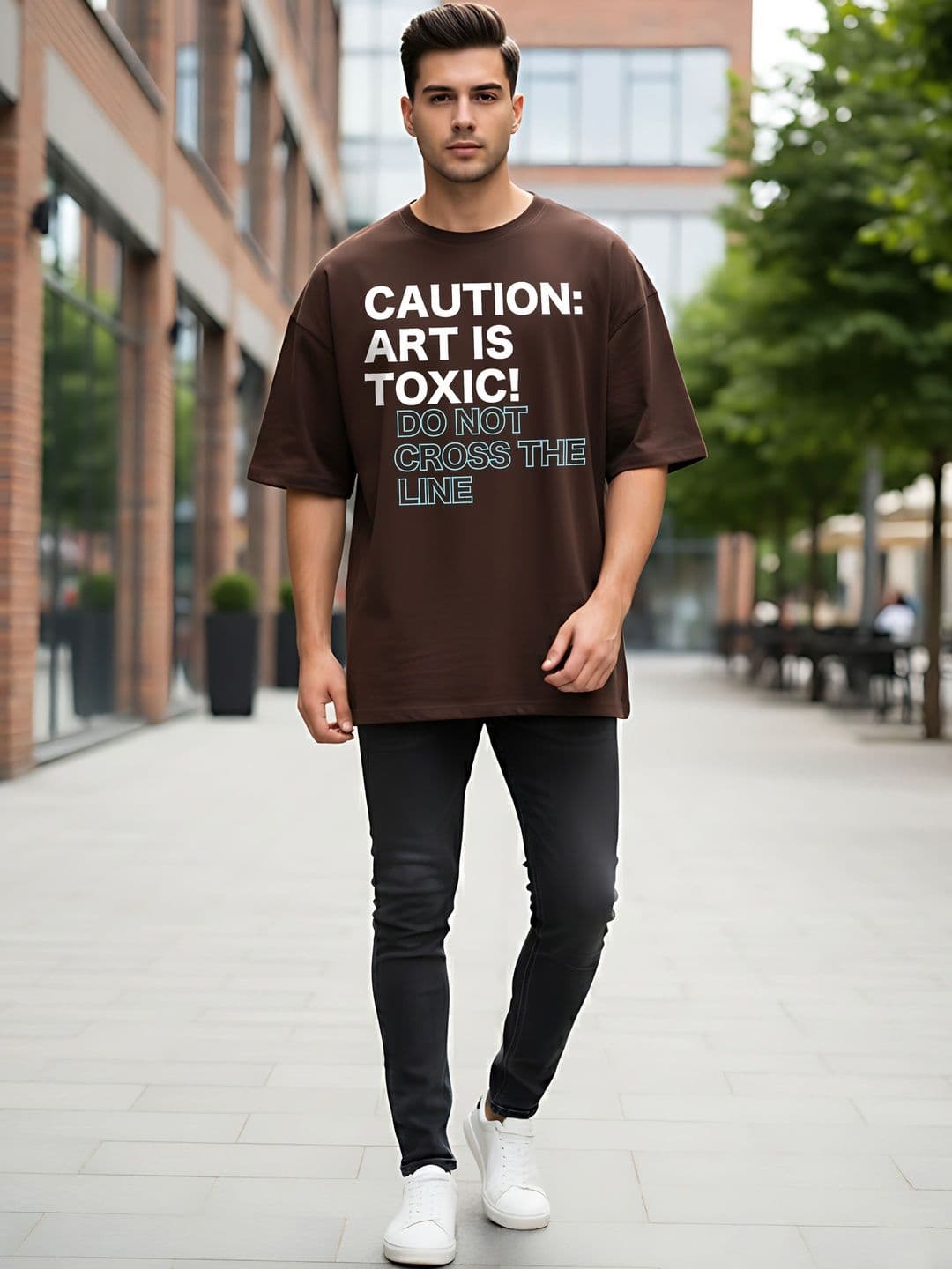 Kook N Keech Men Typography Printed Drop-Shoulder Sleeves T-shirt thumbnail 5