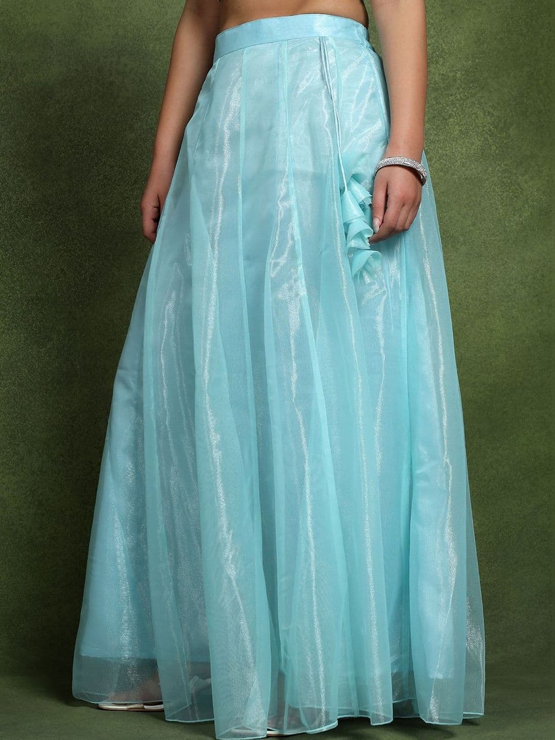 Frolic Rolic Women Net Tiered Maxi Flared Skirt thumbnail 7