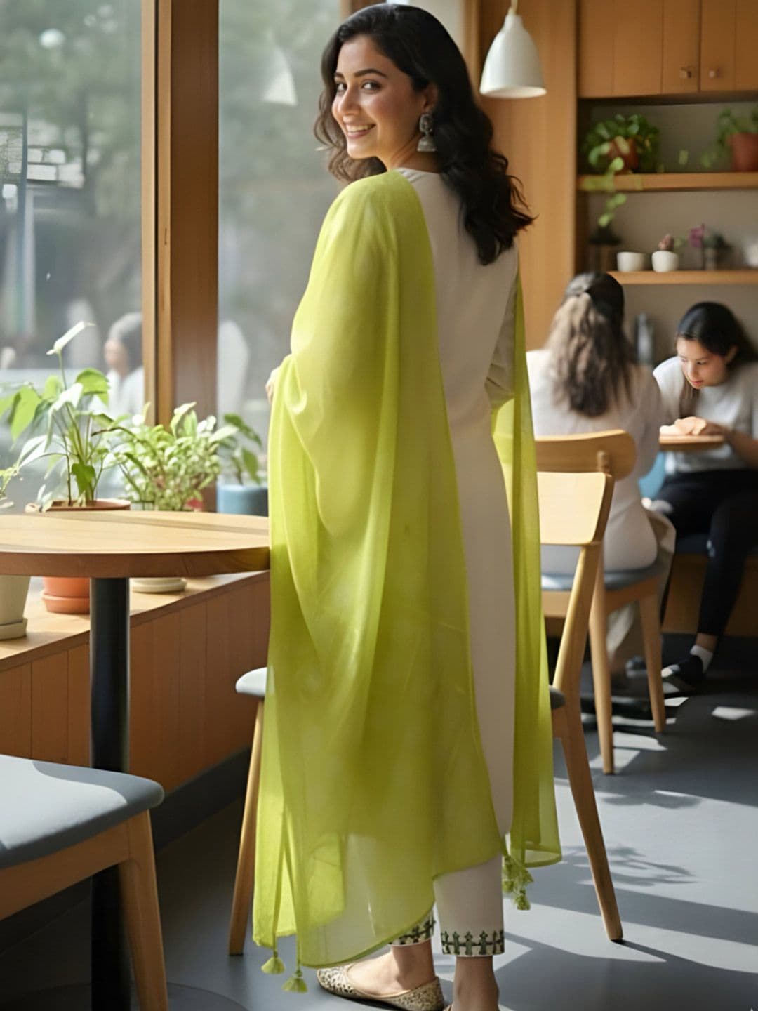 NNC-NEXT NOVA CLOTHES Ethnic Motifs Embroidered Thread Work Kurta Set With Dupatta thumbnail 2