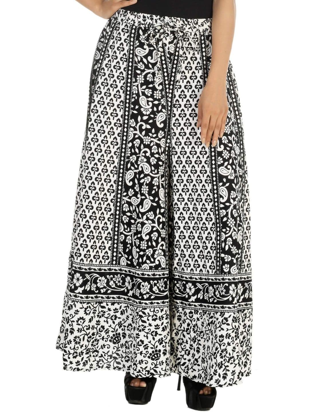 SAMJHI Women Ethnic Motifs Printed Ethnic Palazzos thumbnail 3