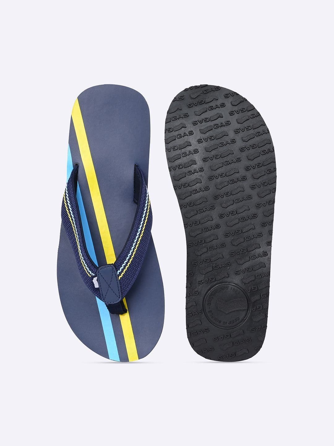 GAS Men GenFlow Navy Yellow FlipFlops thumbnail 4