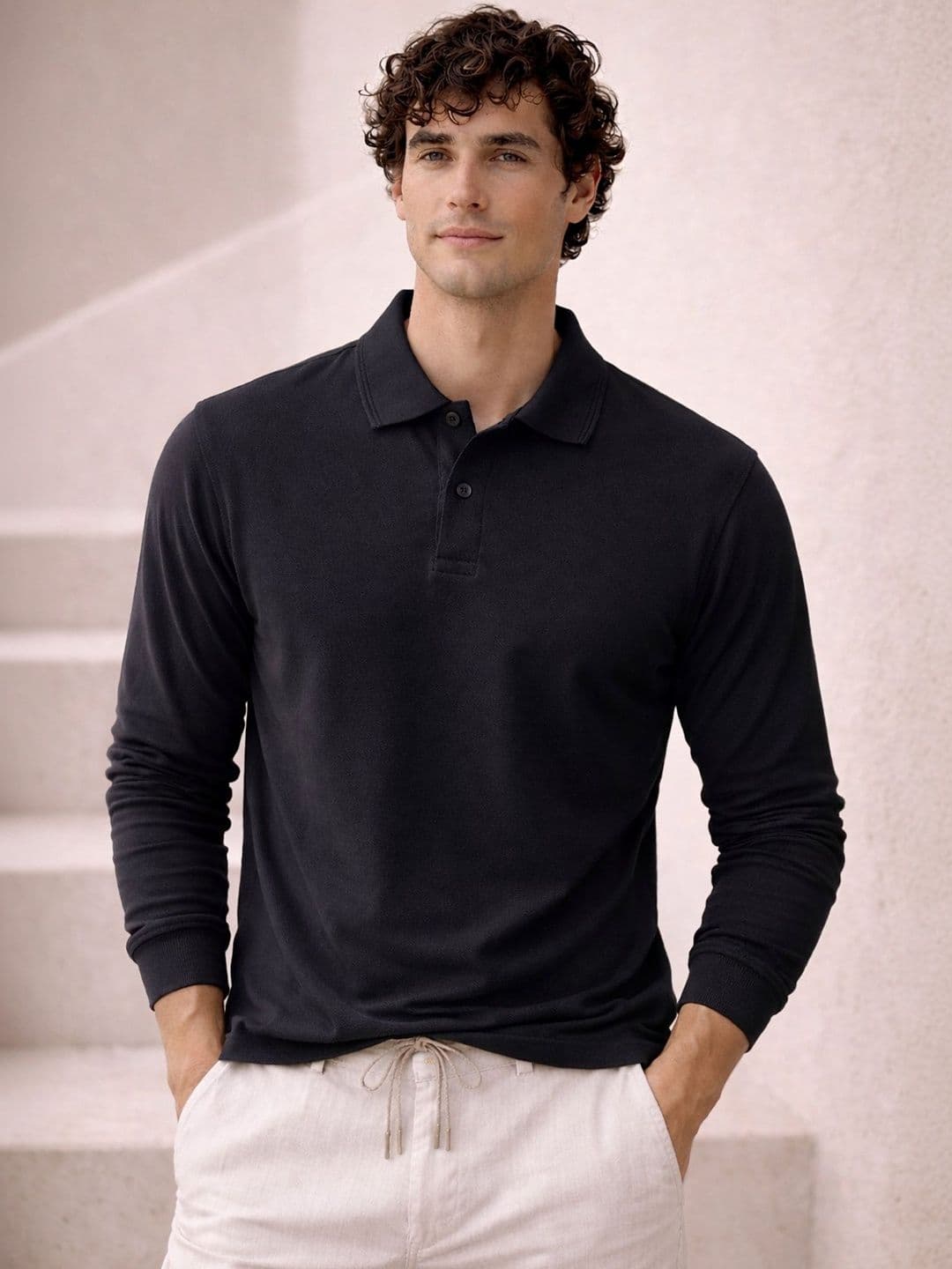The Roadster Lifestyle Co Cotton Polo Collar T-Shirt - view 1