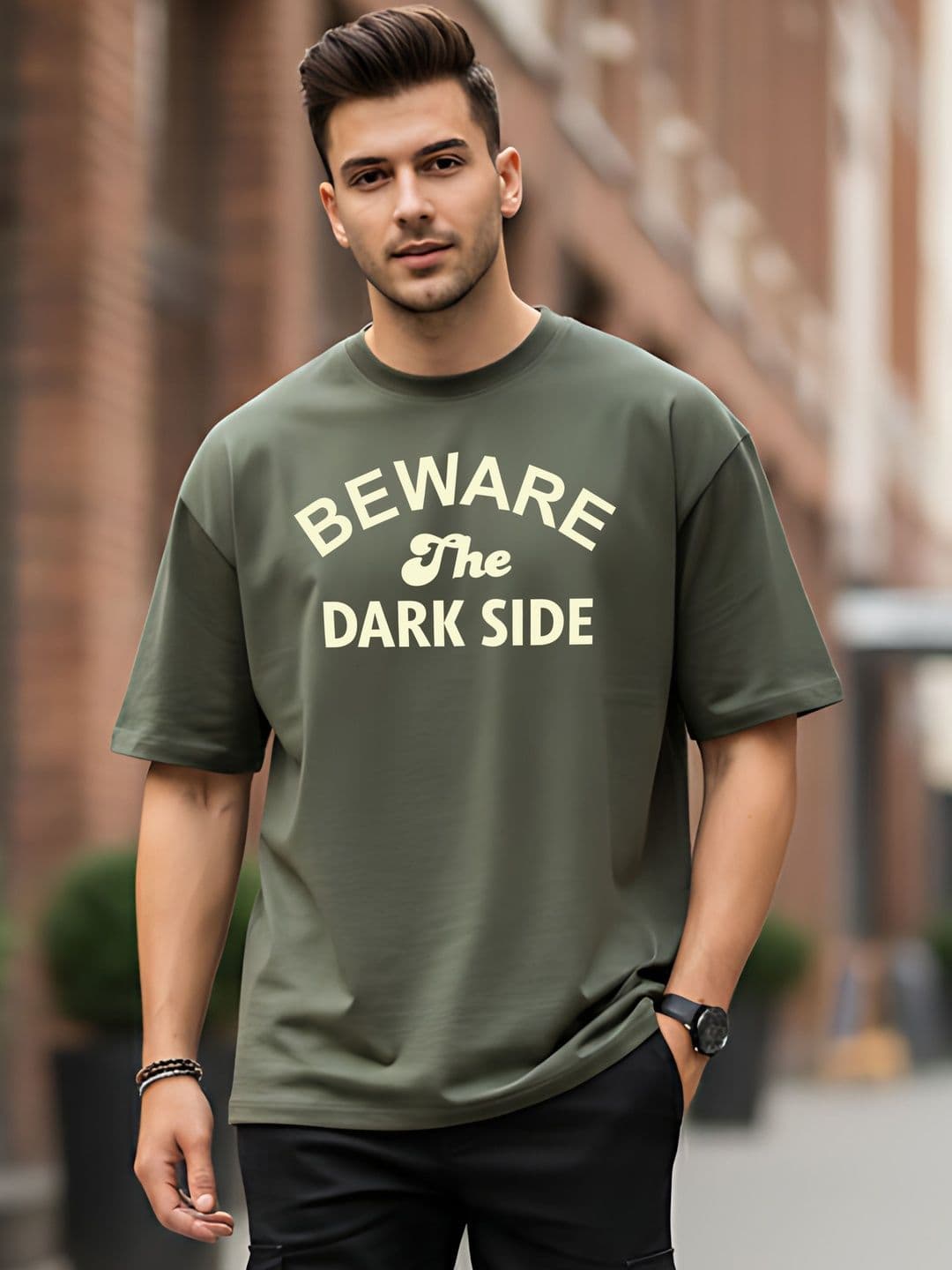 Kook N Keech Men Typography Printed Drop-Shoulder Sleeves T-shirt - view 1