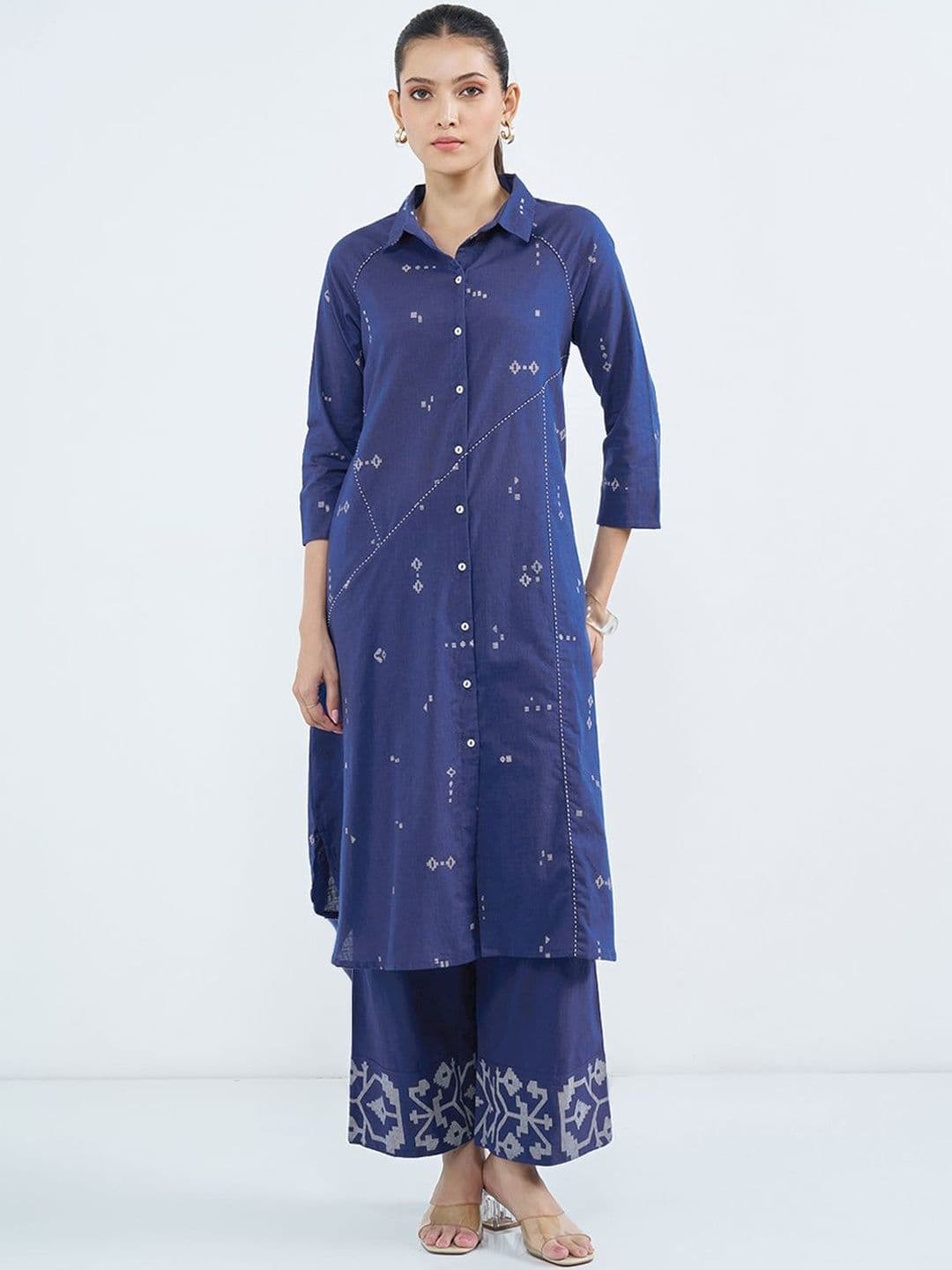 RANGMANCH BY PANTALOONS Women Geometric Printed Dobby Kurta thumbnail 5