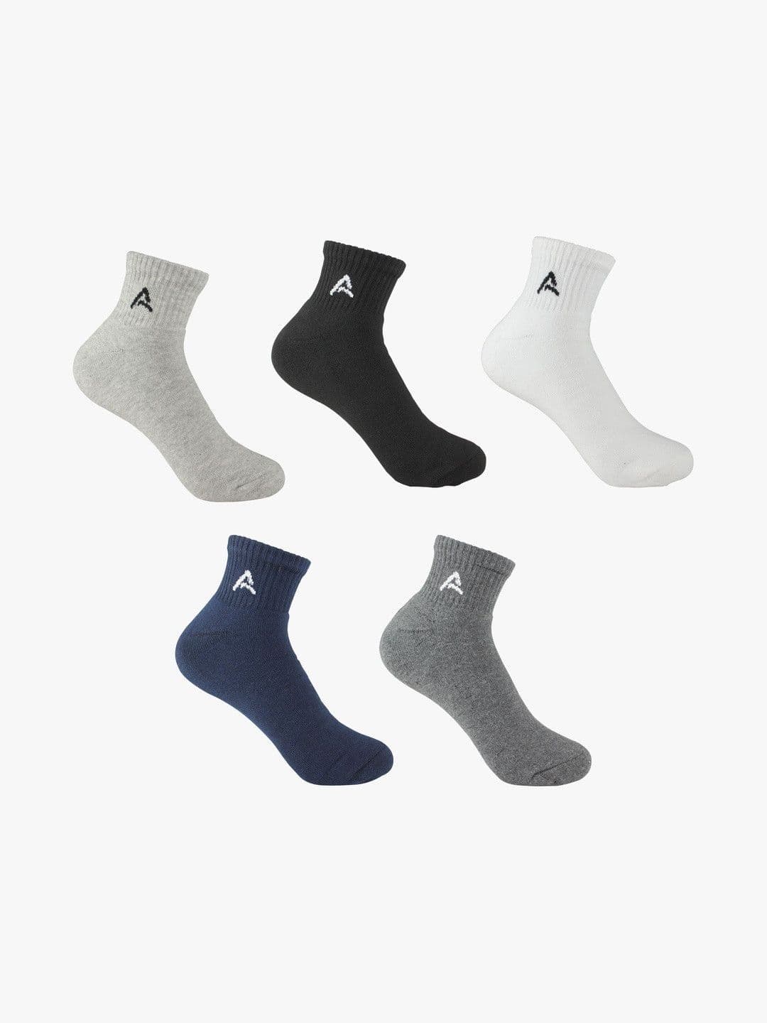 AMAREE Unisex Pack of 10 Cotton Assorted Ankle Length Socks thumbnail 2