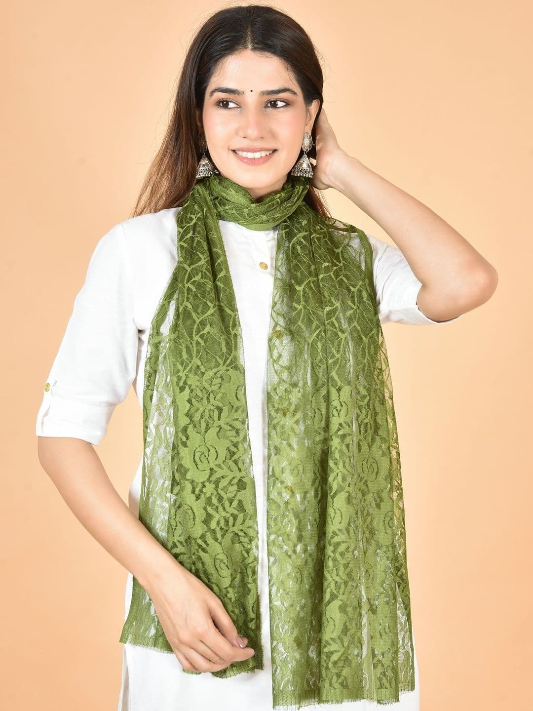 Kuhika Pack Of 7 Woven Design Dupatta thumbnail 2