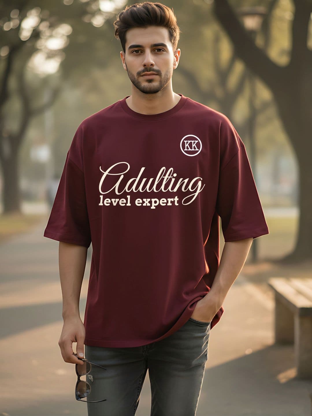 Kook N Keech Men Typography Printed Drop-Shoulder Sleeves T-shirt - view 1