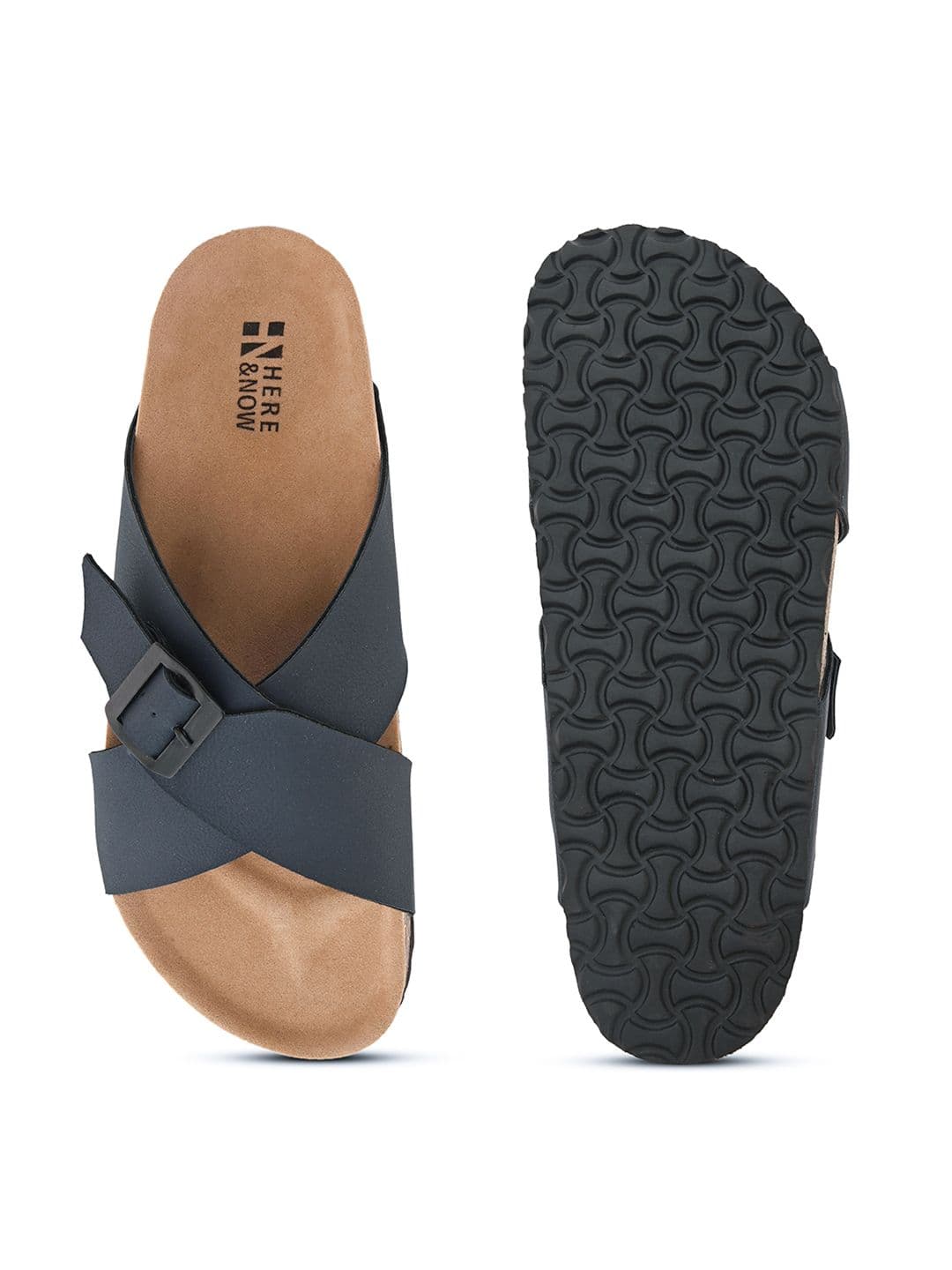 HERE&NOW Men Leather Comfort Sandals thumbnail 6