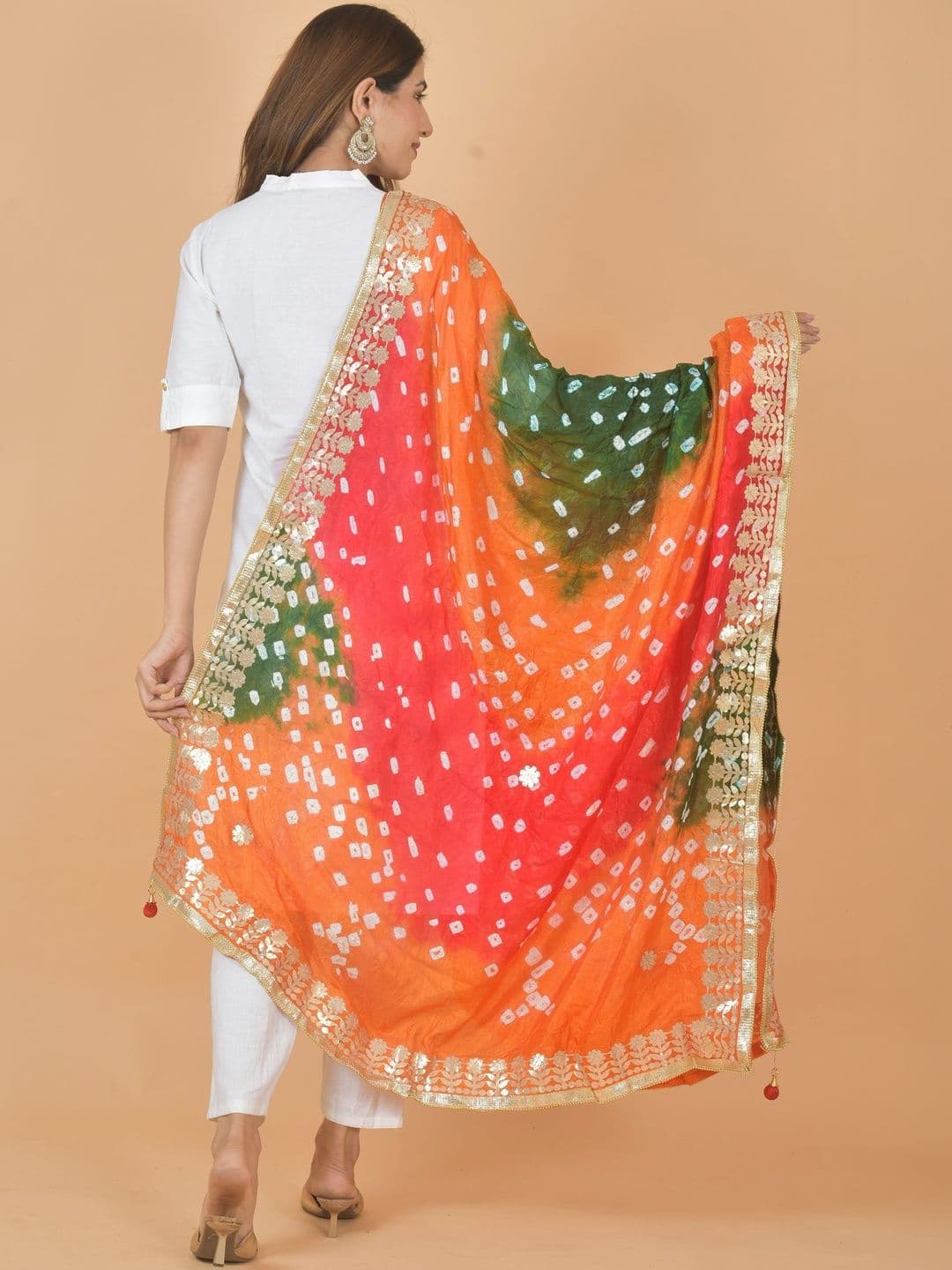 Kuhika Dyed Art Silk Dupatta with Zari thumbnail 2