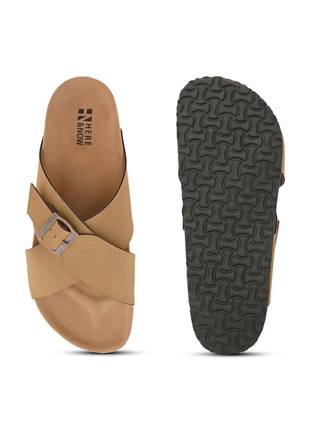 HERE&NOW Men Leather Comfort Sandals thumbnail 4