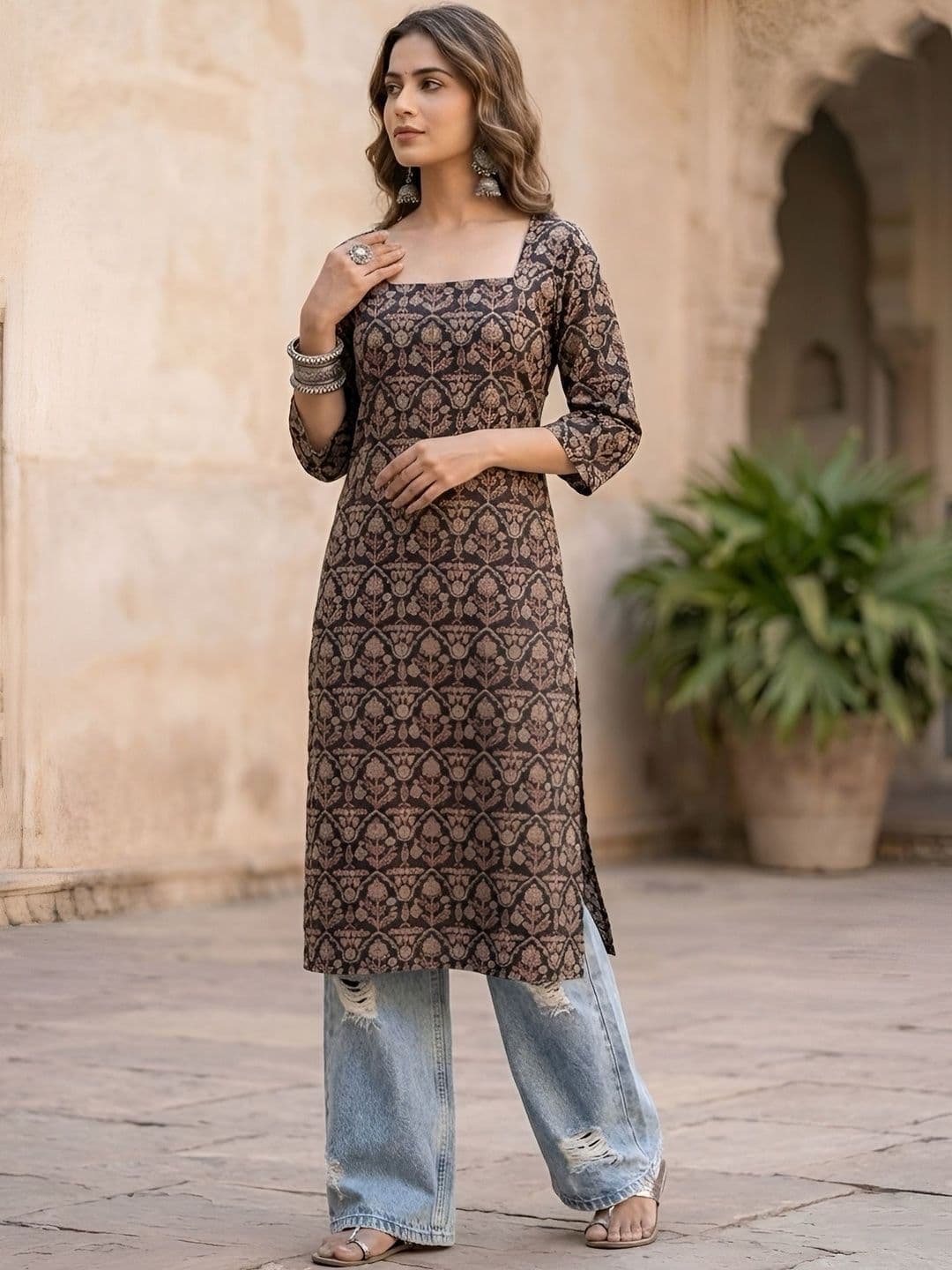KEIYONA Women Ethnic Motifs Printed Indie Prints Kurta - view 1