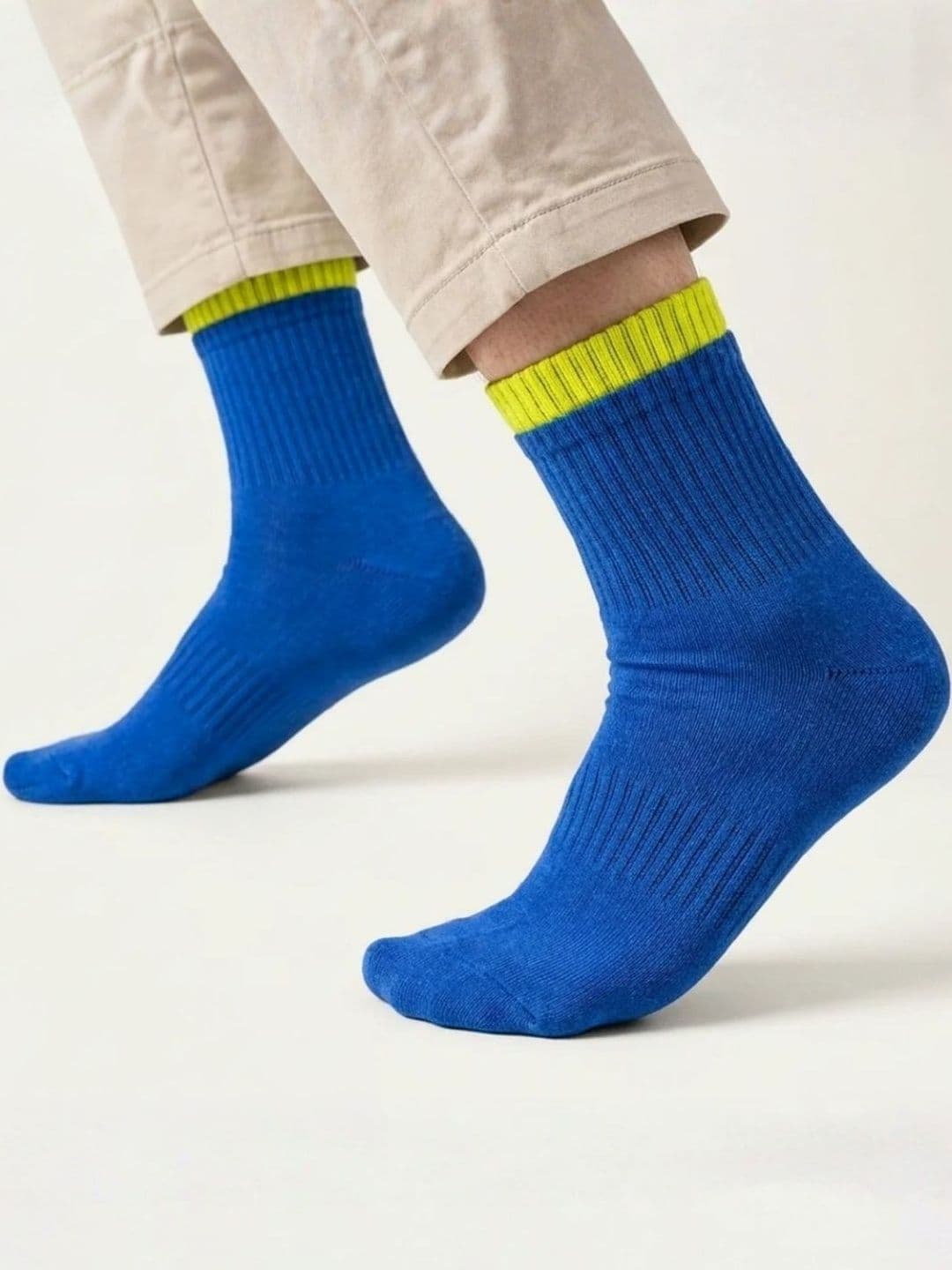 Sockscarving Unisex Pack of 3 Cotton Colourblocked Ankle Length Socks thumbnail 5