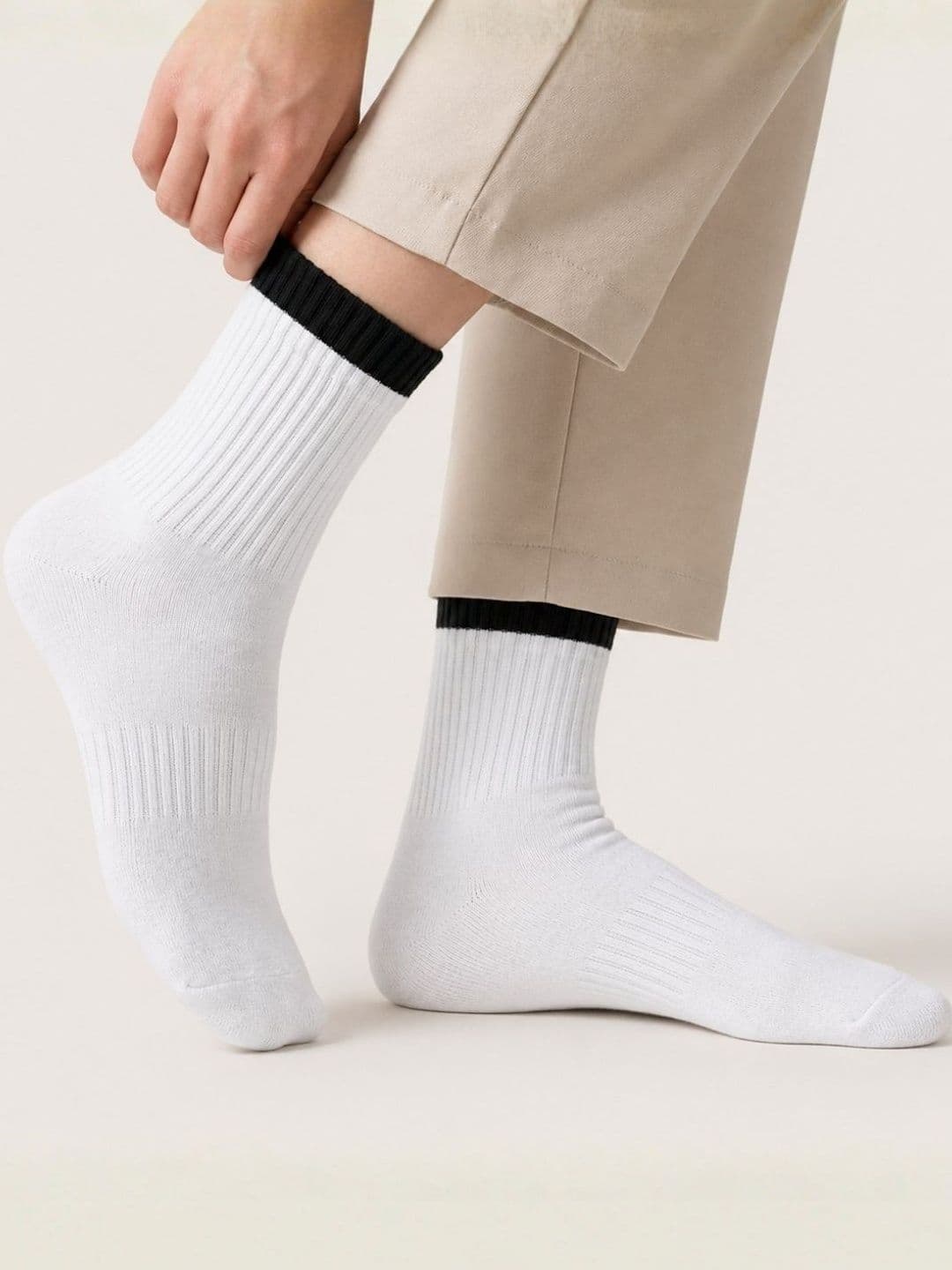 Sockscarving Unisex Pack of 3 Cotton Colourblocked Above Ankle Socks thumbnail 3