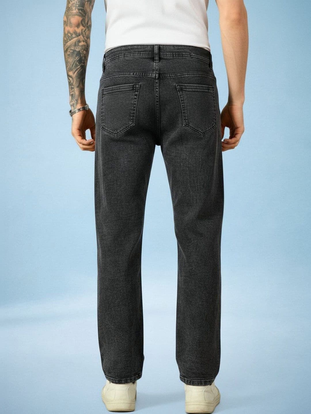 Kook N Keech Men Classic Straight Fit Mid-Rise Light Fade Stretchable Jeans thumbnail 5