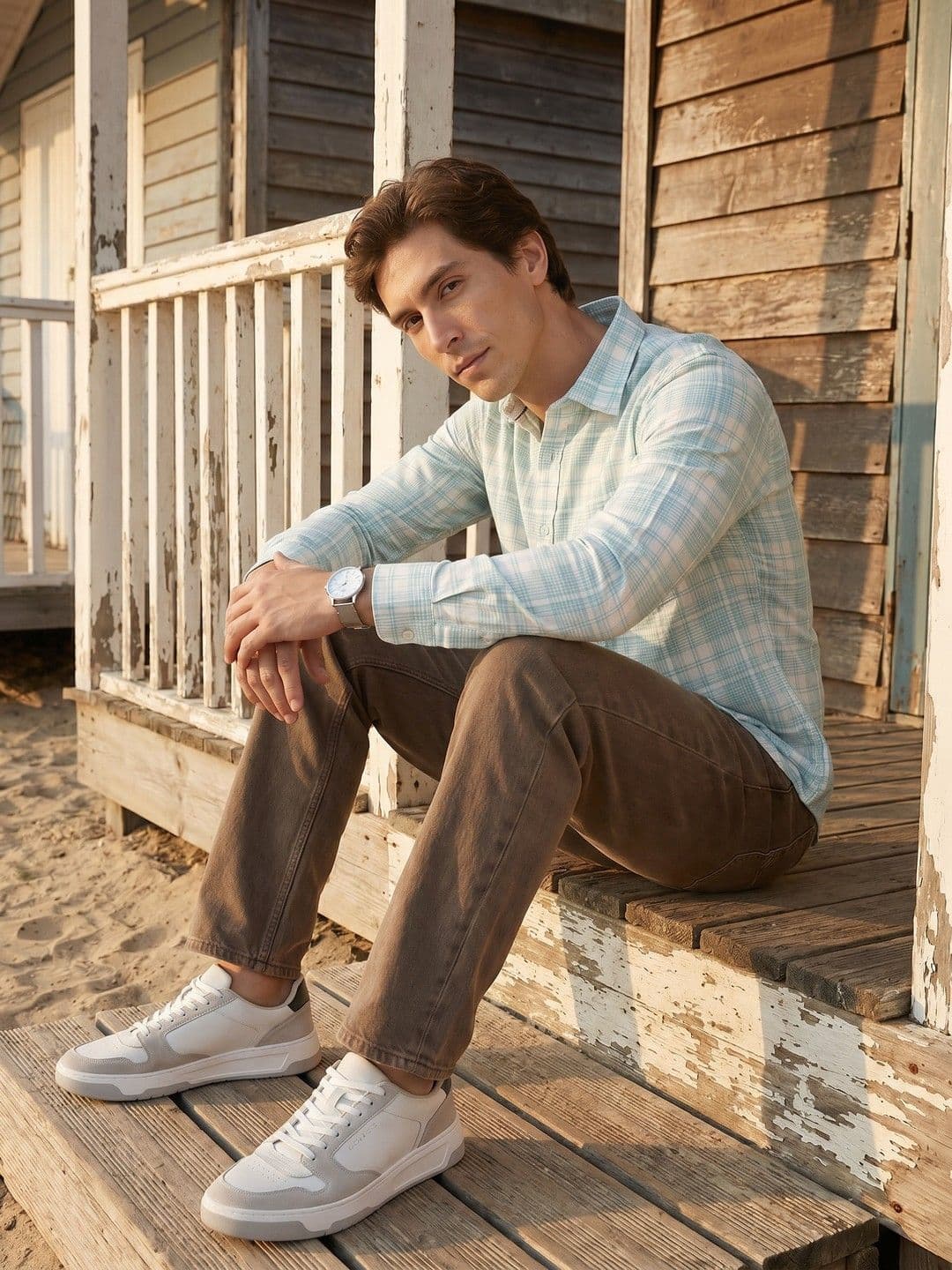 Mast & Harbour Checked Pure Cotton Casual Shirt - view 1