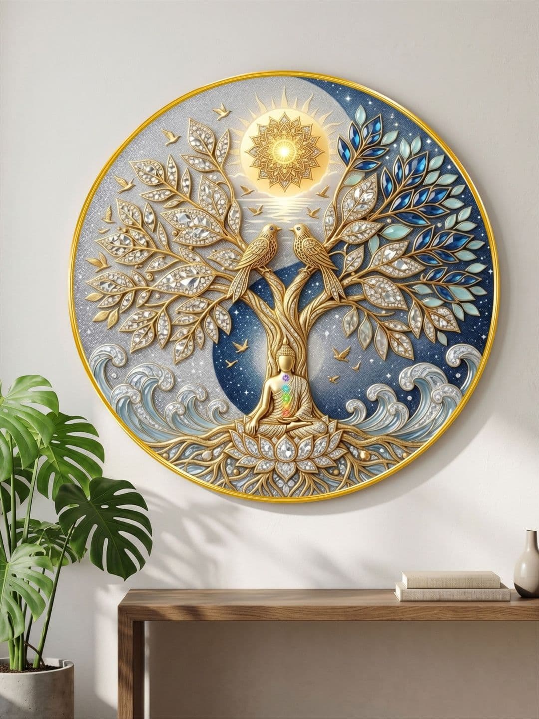 Livin'luxe Multicoloured MDF Religious Wall Paintings - view 1