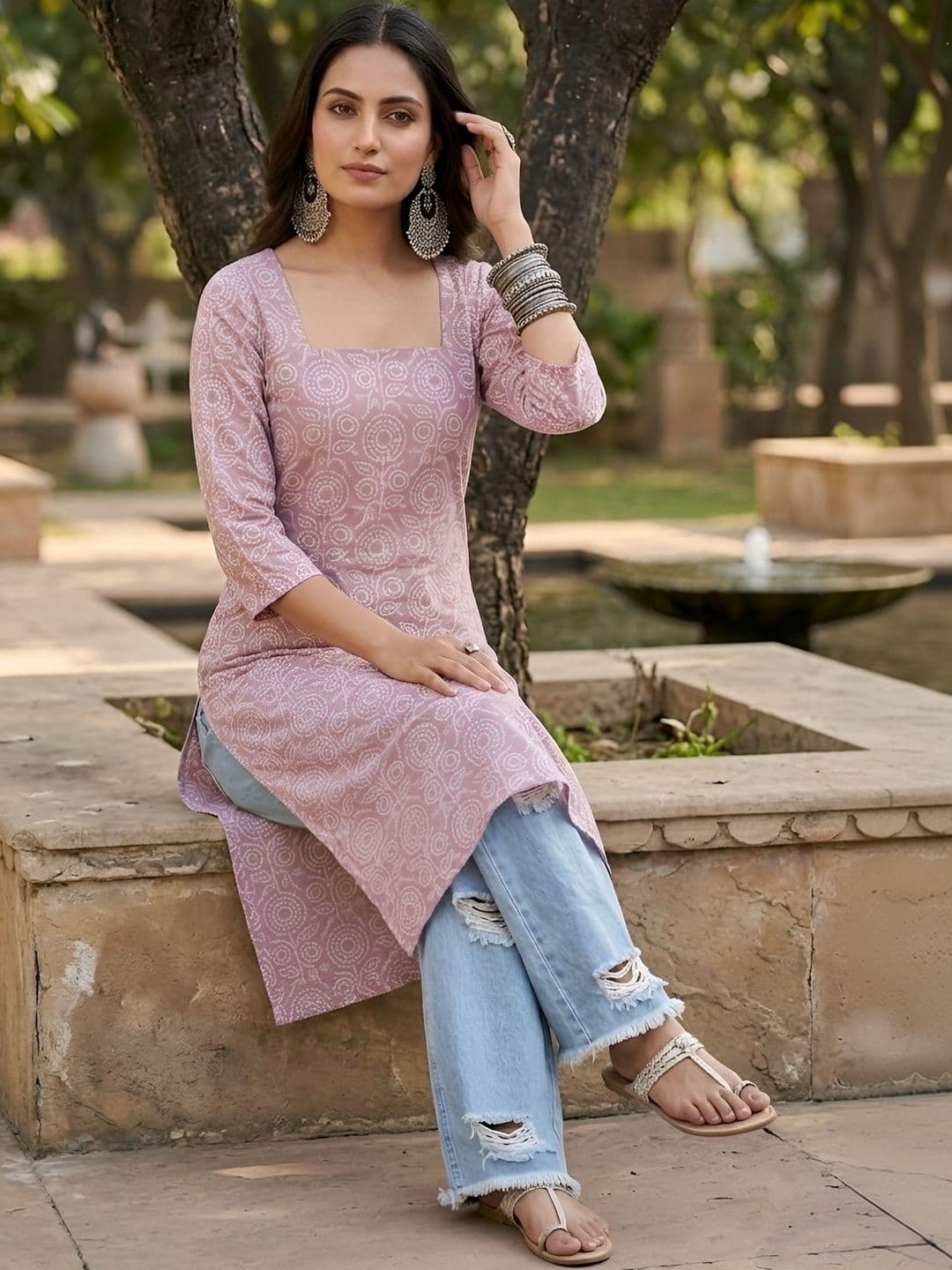 Anouk Rustic Women Ethnic Motifs Printed Kurta thumbnail 6