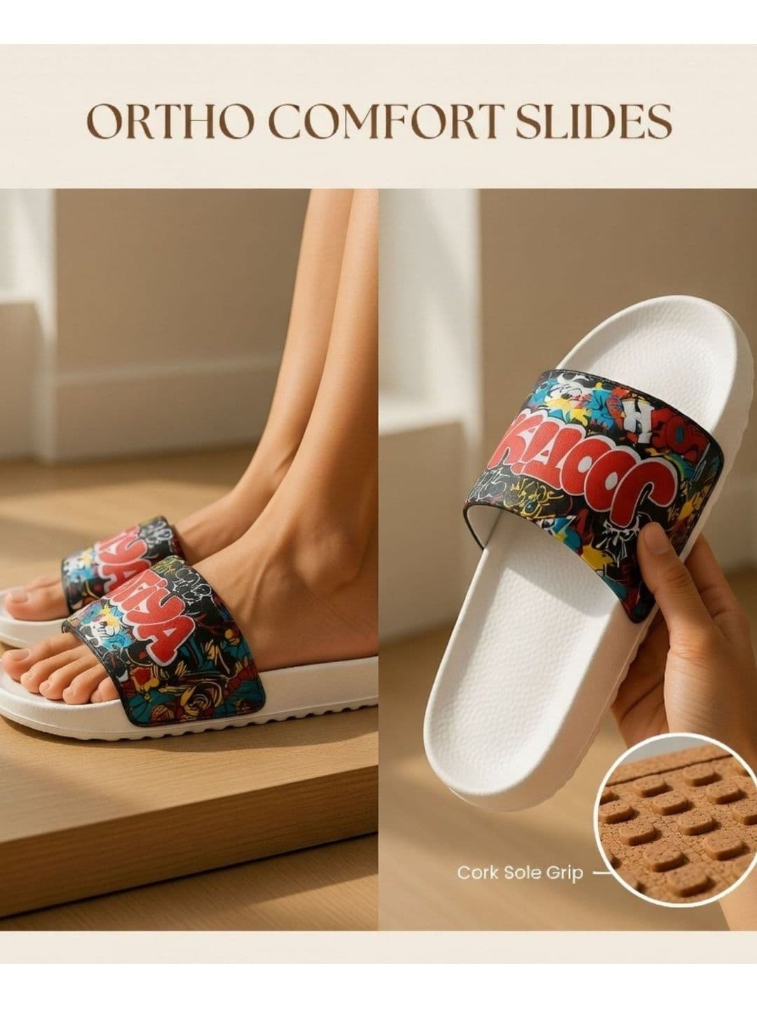 JOOTIYAPA Men Printed Sliders thumbnail 4