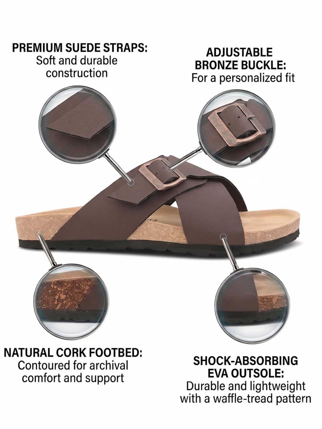 HERE&NOW Men Comfort Sandals With Buckle thumbnail 6