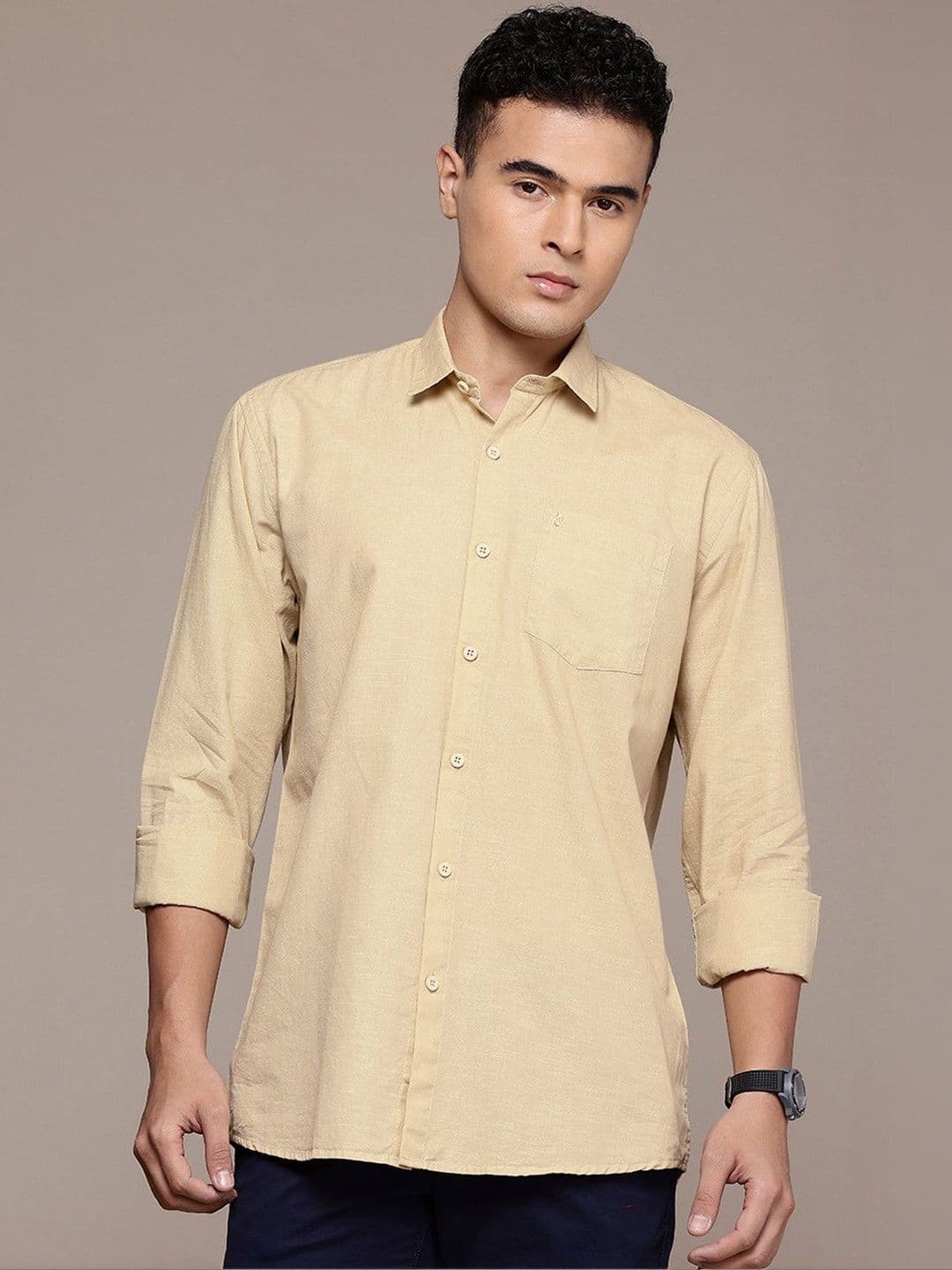 BS BLUE SQUAD Cotton Linen Casual Shirt - view 1