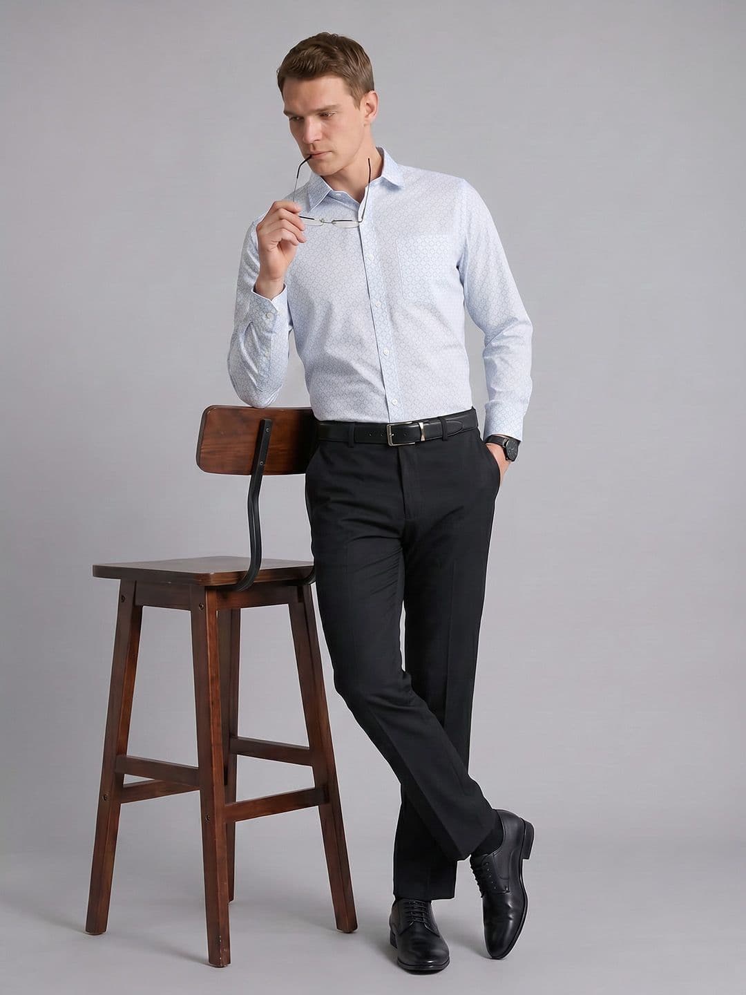 Blackberrys Micro Ditsy Printed Pure Cotton Formal Shirt thumbnail 4