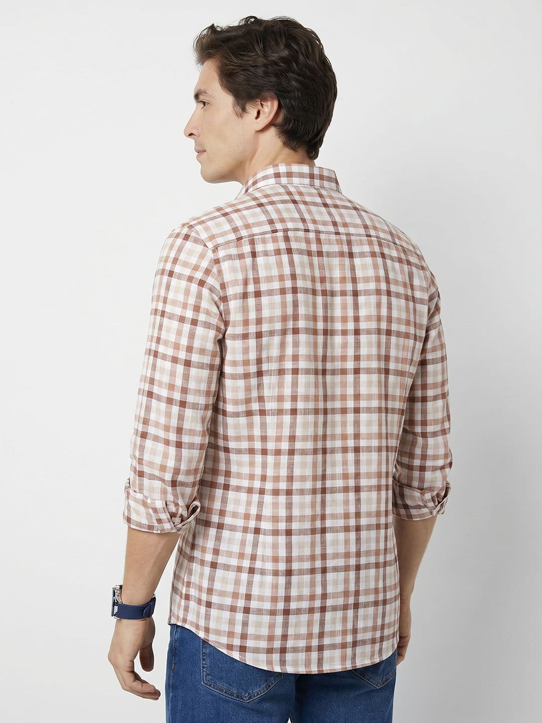 Mast & Harbour Checked Pure Cotton Casual Shirt thumbnail 3