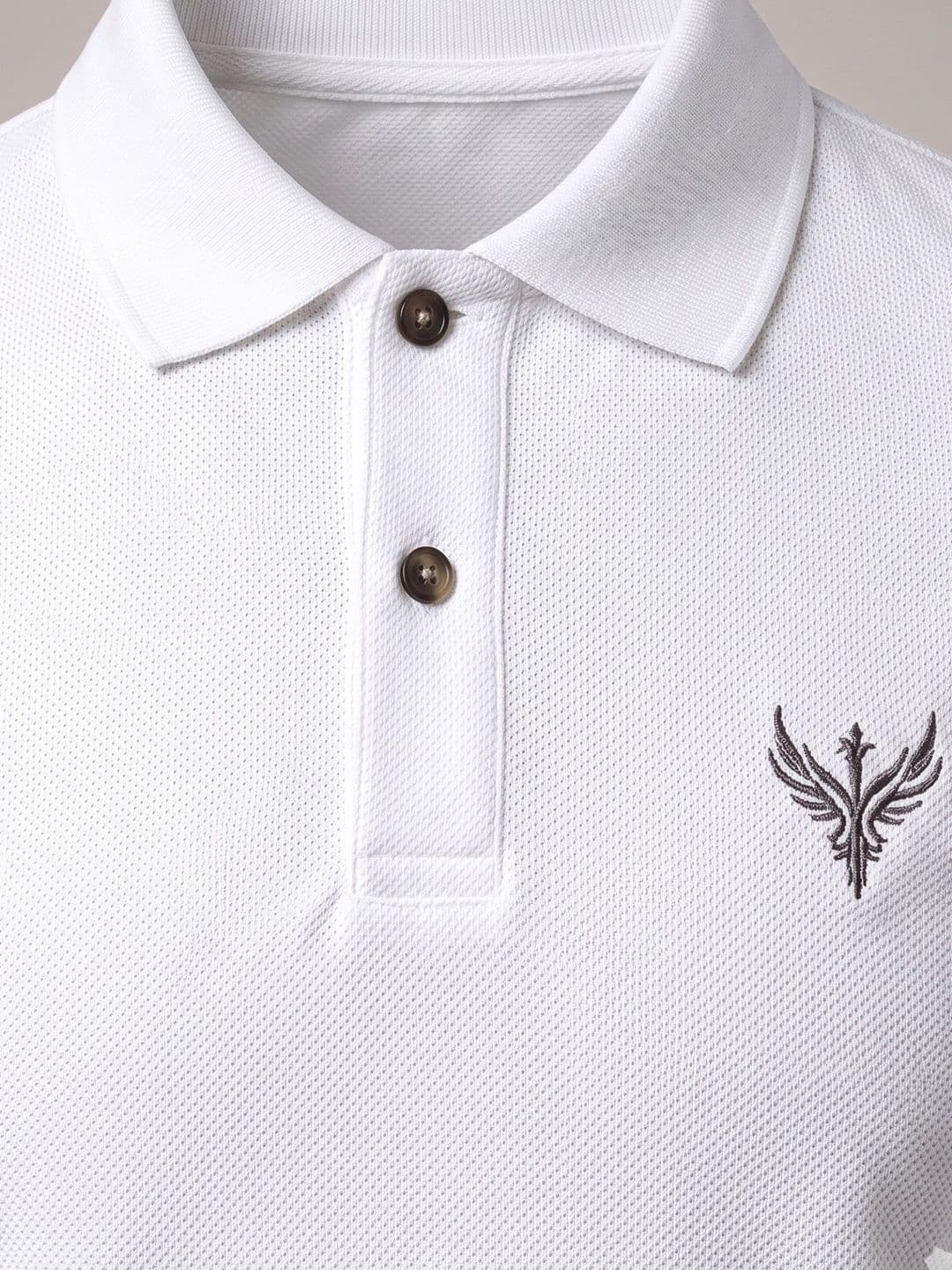 Utopium Men Brand Logo Polo Collar T-shirt thumbnail 3