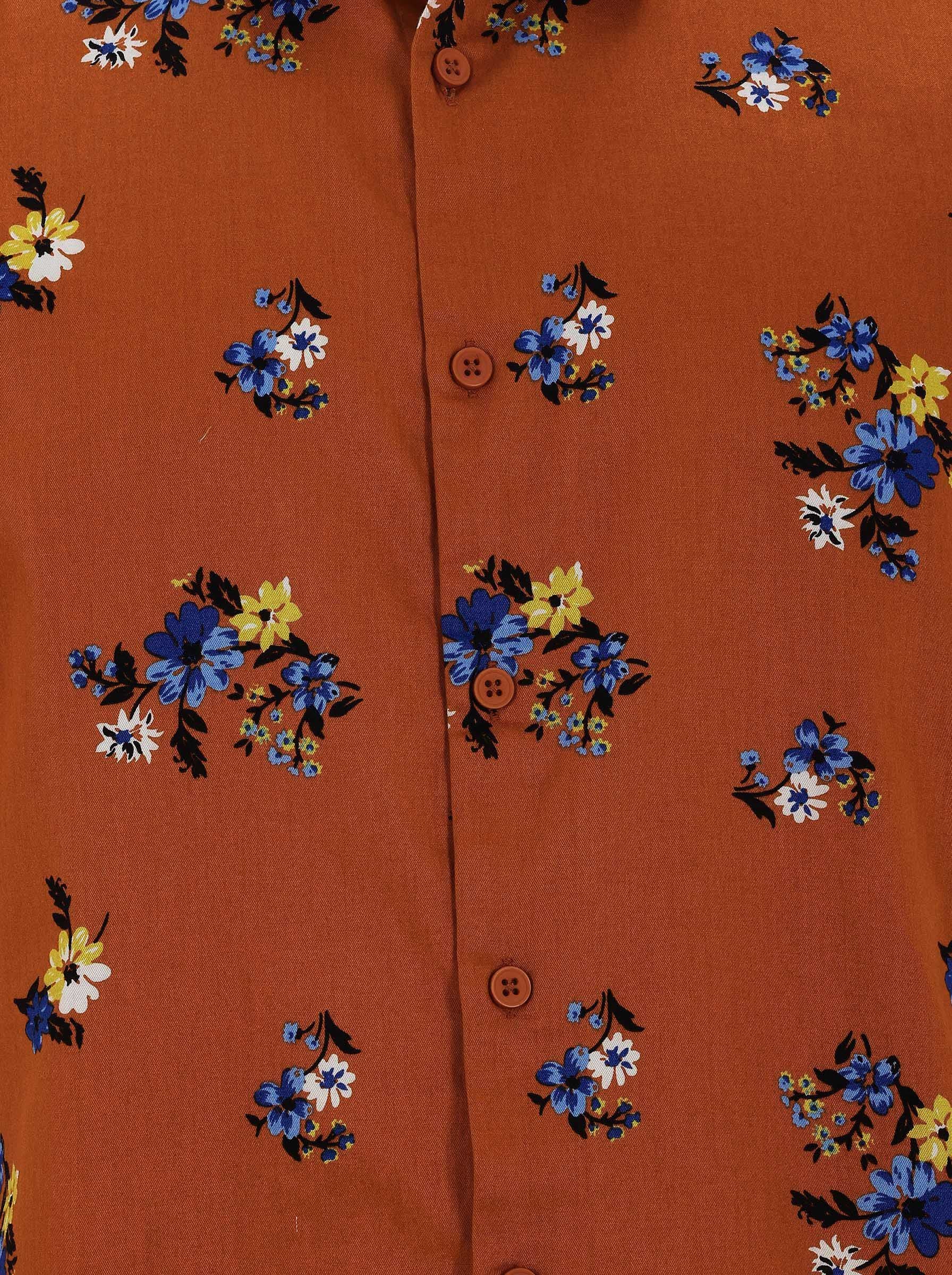 THE SHIRT CODE Floral Printed Pure Cotton Casual Shirt thumbnail 5