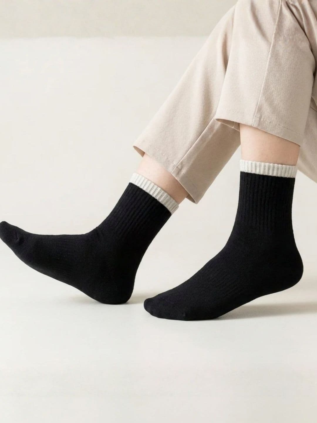 Sockscarving Unisex Pack of 3 Cotton Colourblocked Ankle Length Socks thumbnail 4