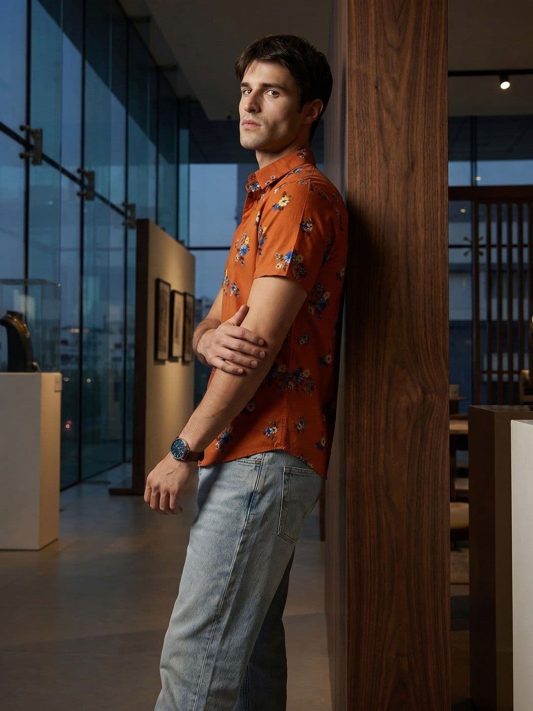 THE SHIRT CODE Floral Printed Pure Cotton Casual Shirt - view 1