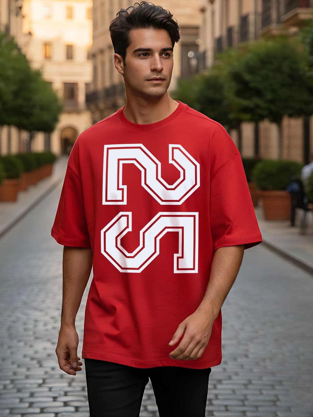 Kook N Keech Men Typography Printed Drop-Shoulder Sleeves T-shirt - view 1